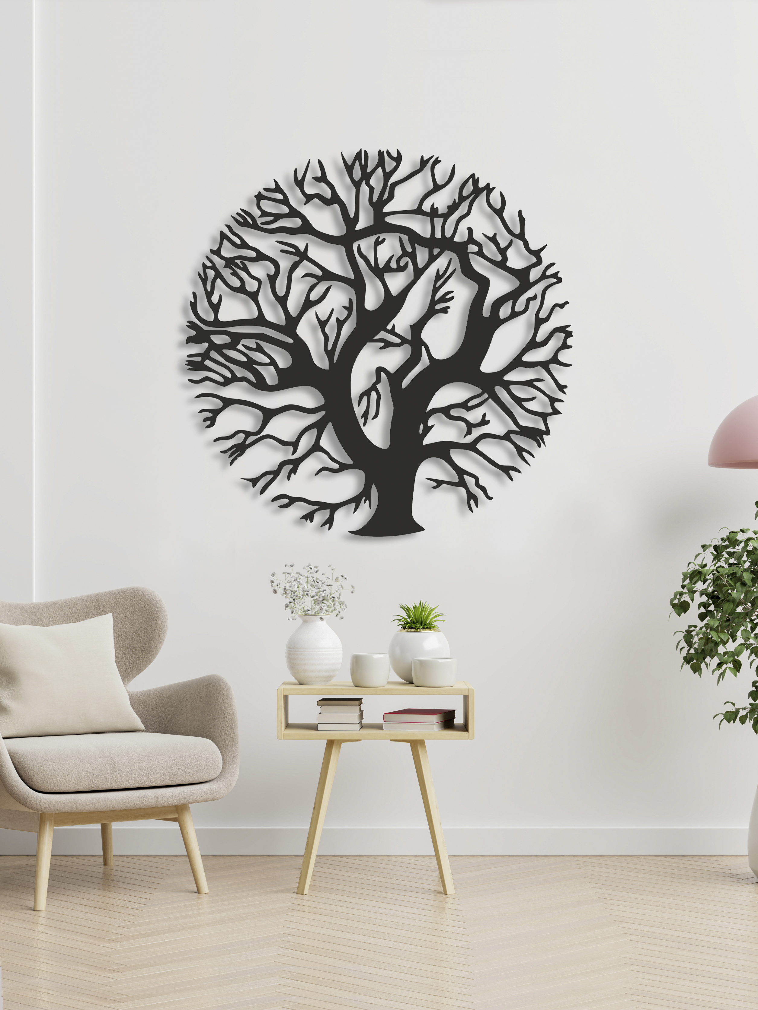 Изображение товара Декоративное панно ArtCore «Куст» 48 см, черное