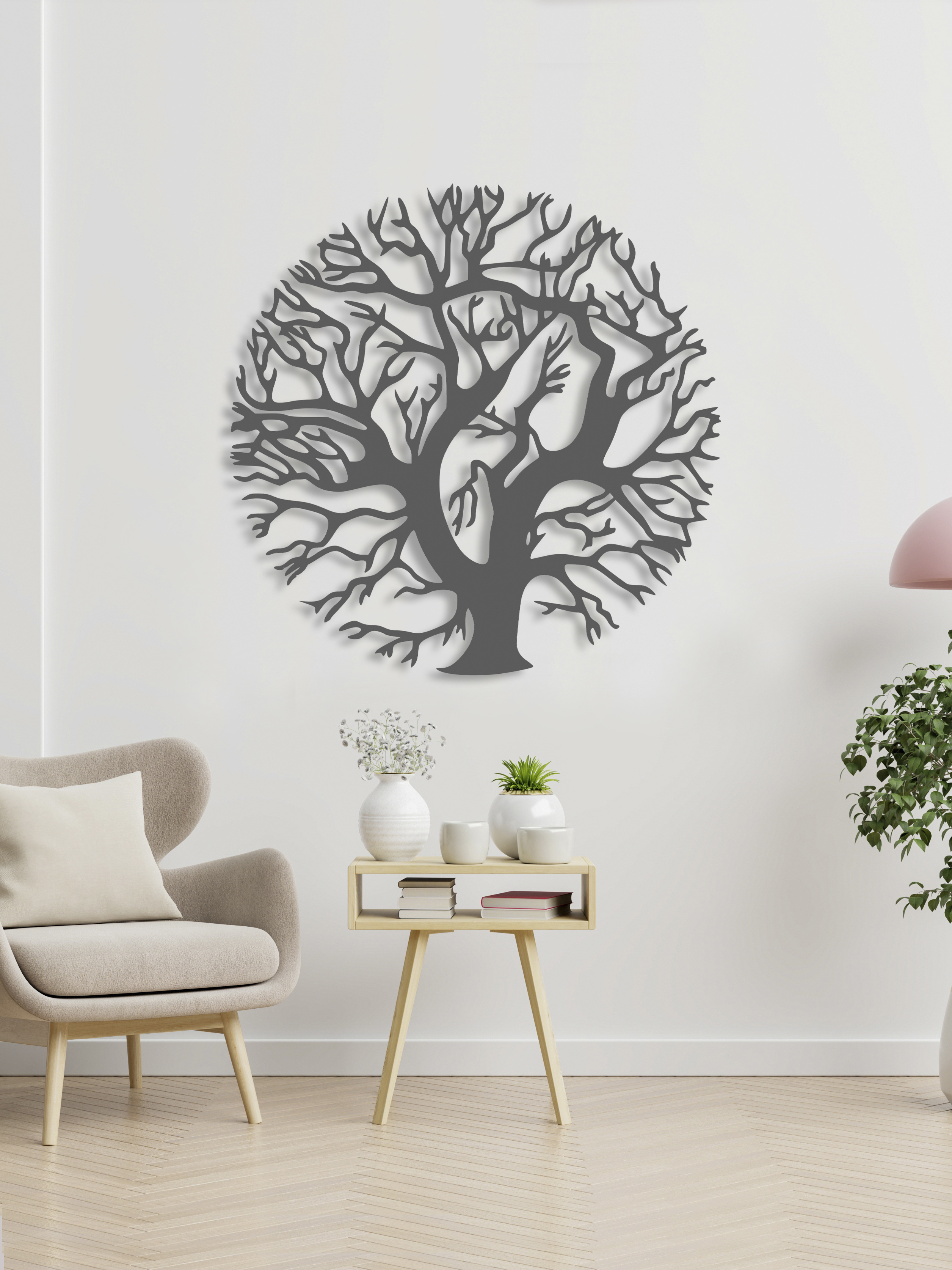 Изображение товара Декоративное панно ArtCore Кустарник Серый