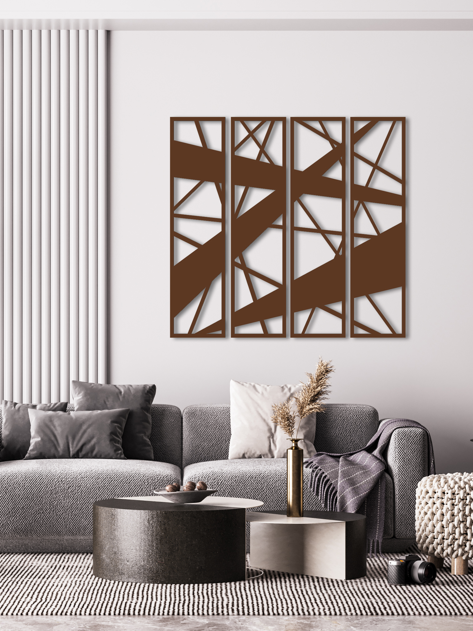 Изображение товара Декоративное деревянное панно ArtCore малое "Модерн" цвет коричневый