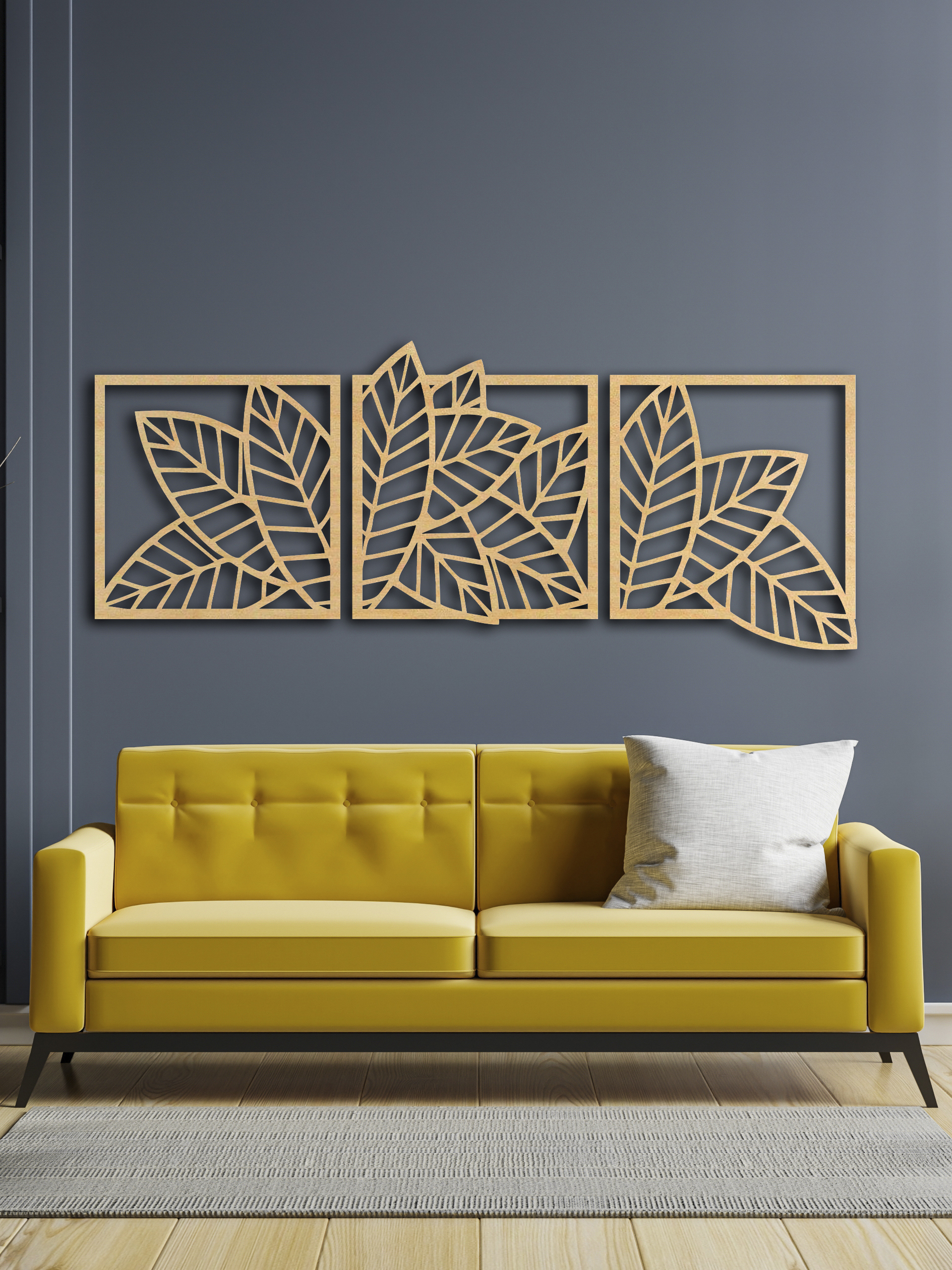 Изображение товара Декоративное деревянное панно ArtCore малое "Симфония" цвет натуральный