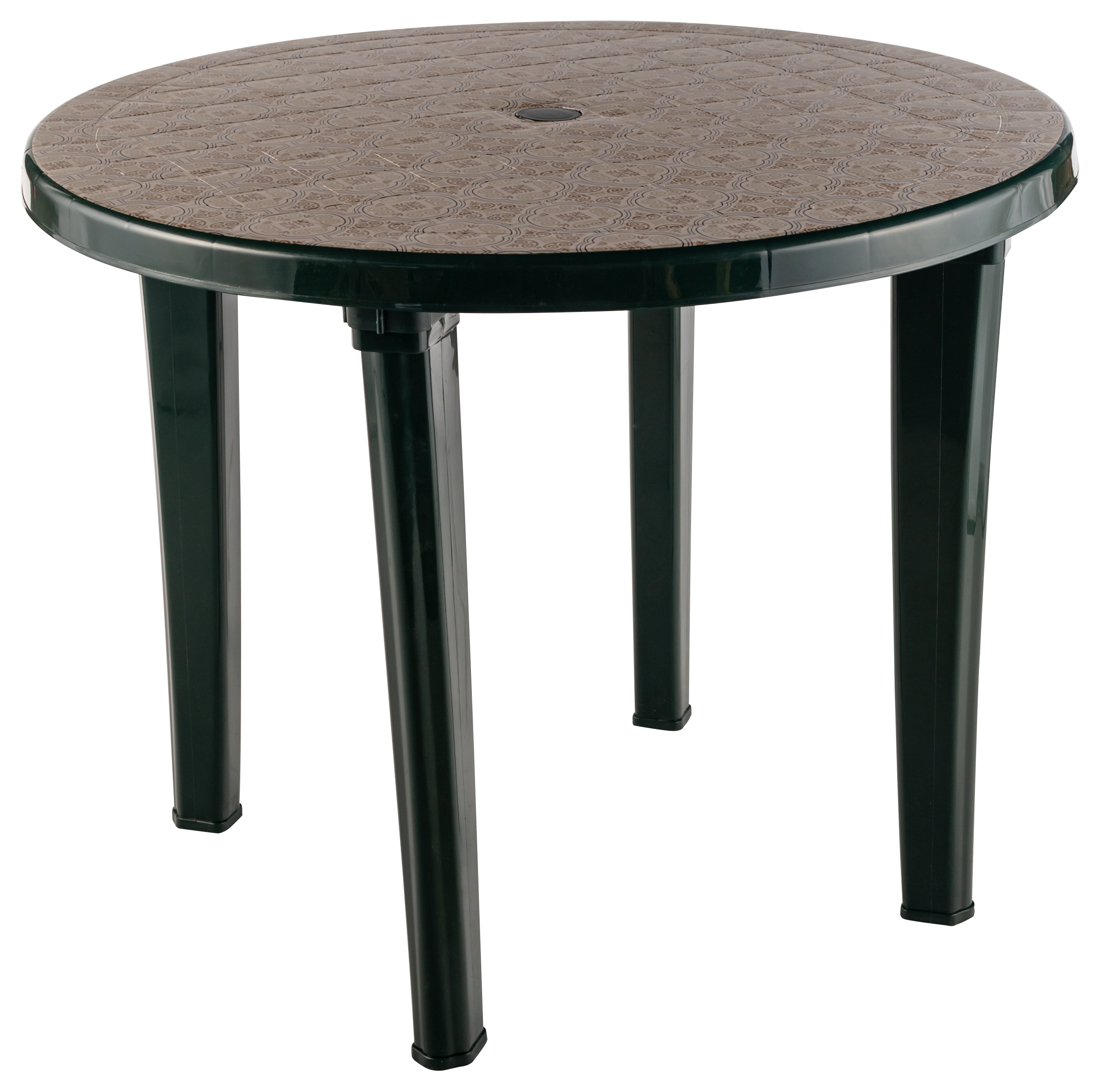 Изображение товара Складной садовый круглый стол из пластика диаметр 90 см высота 74 см