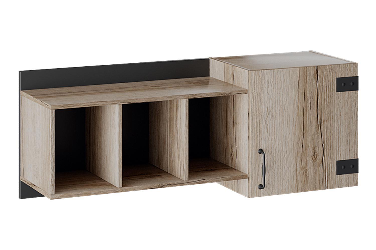 Изображение товара Шкаф навесной ТриЯ Окланд 151890 46x120x34 см черные металлические детали