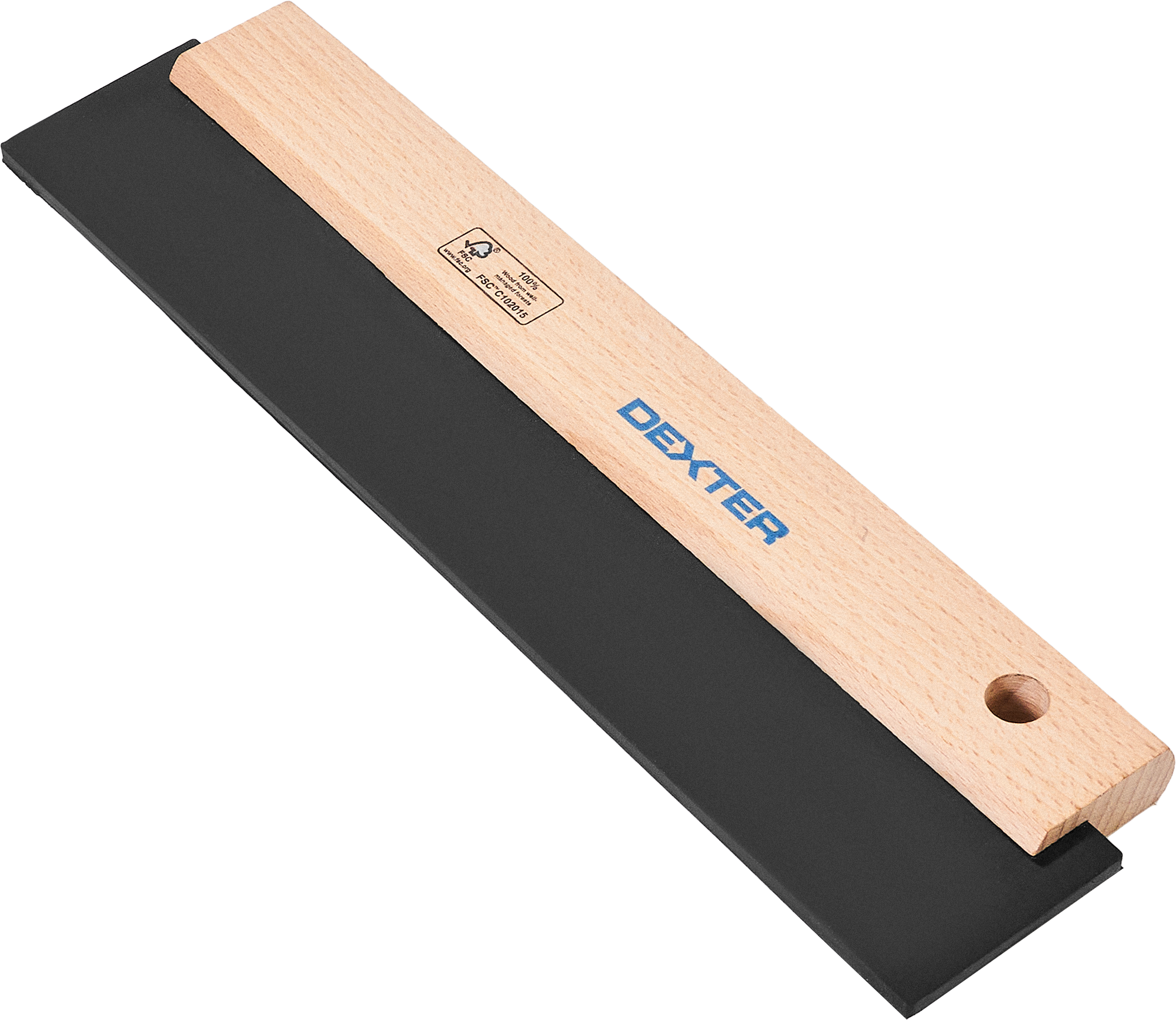 Изображение товара Шпатель резиновый Dexter XMMCZ26 300 мм с деревянной ручкой для отделочных работ
