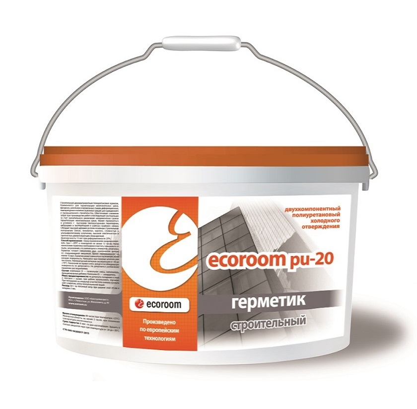 Изображение товара Полиуретановый герметик Ecoroom PU-20 серого цвета для межпанельных швов