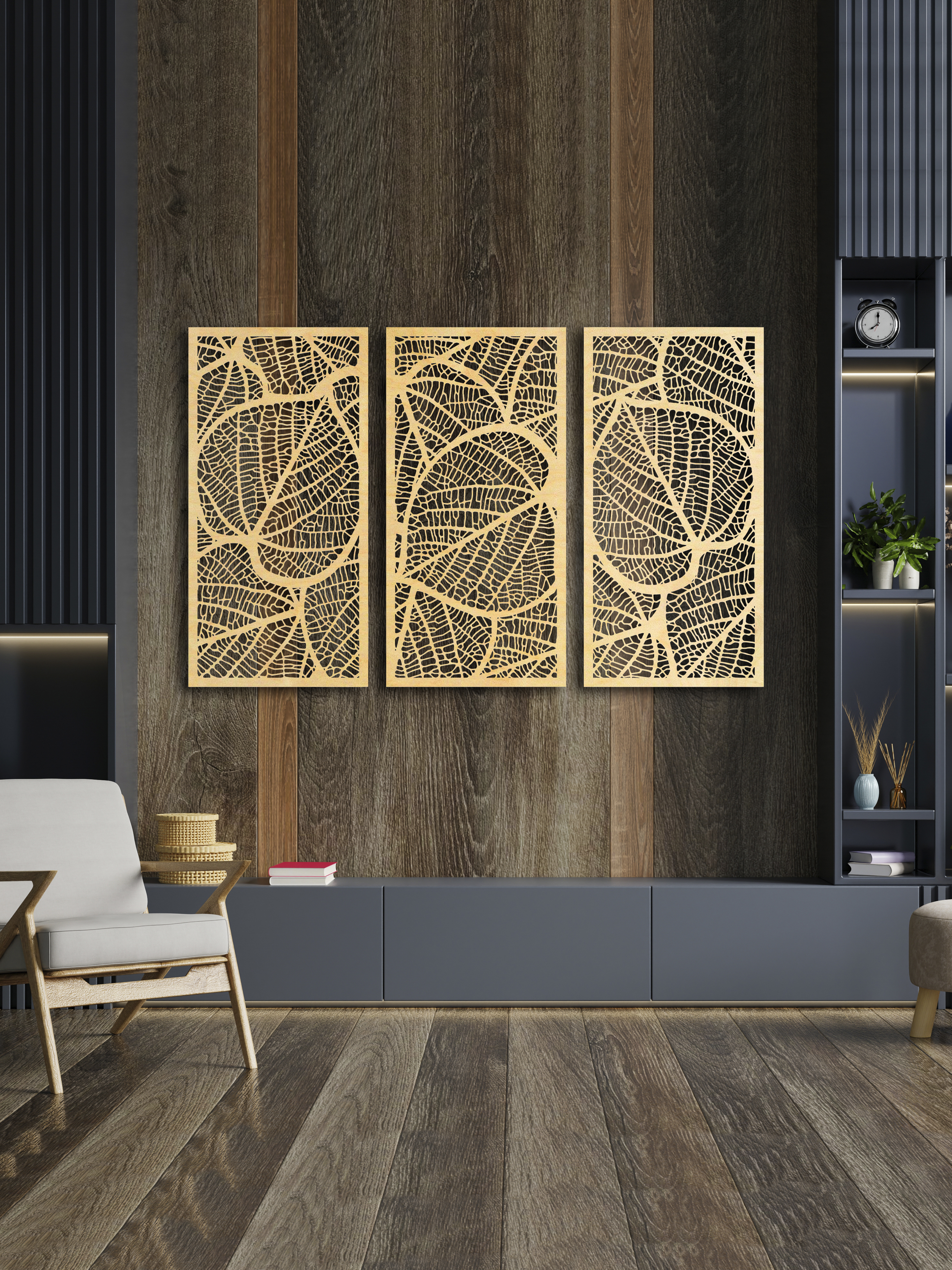 Изображение товара Декоративное деревянное панно ArtCore большое "Липа" цвет натуральный