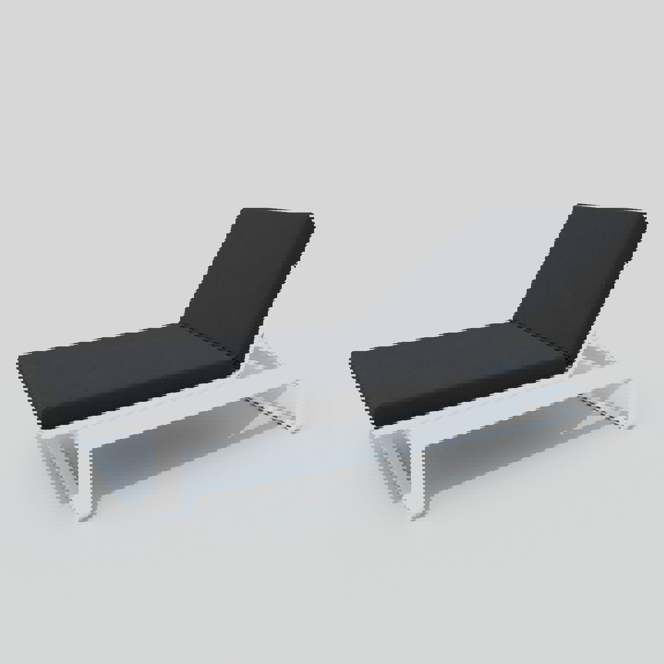 Изображение товара Шезлонг Ideal patio LETTO белый серый алюминий с регулируемой спинкой