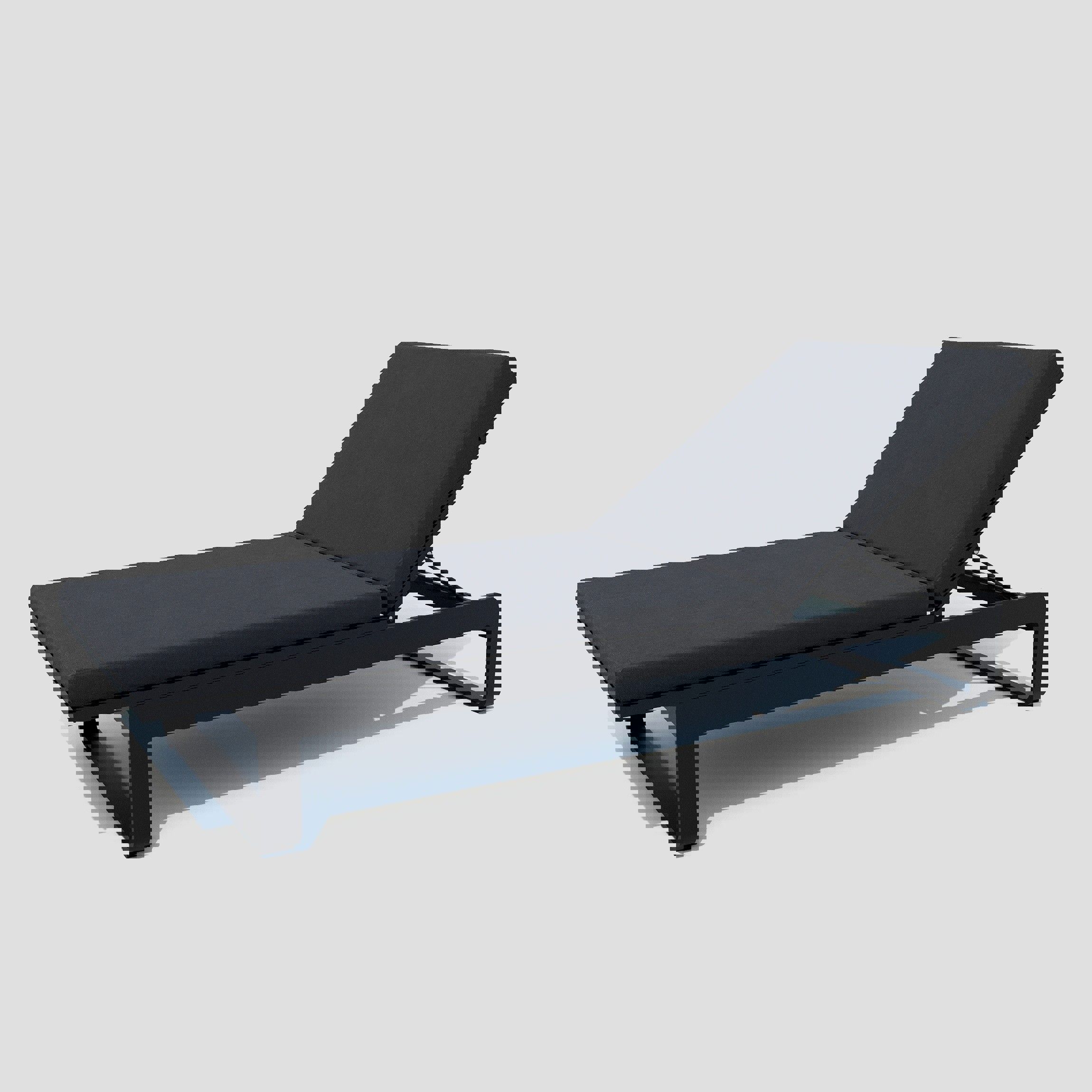 Изображение товара Шезлонг Ideal patio LETTO серый 200 см с регулируемой спинкой