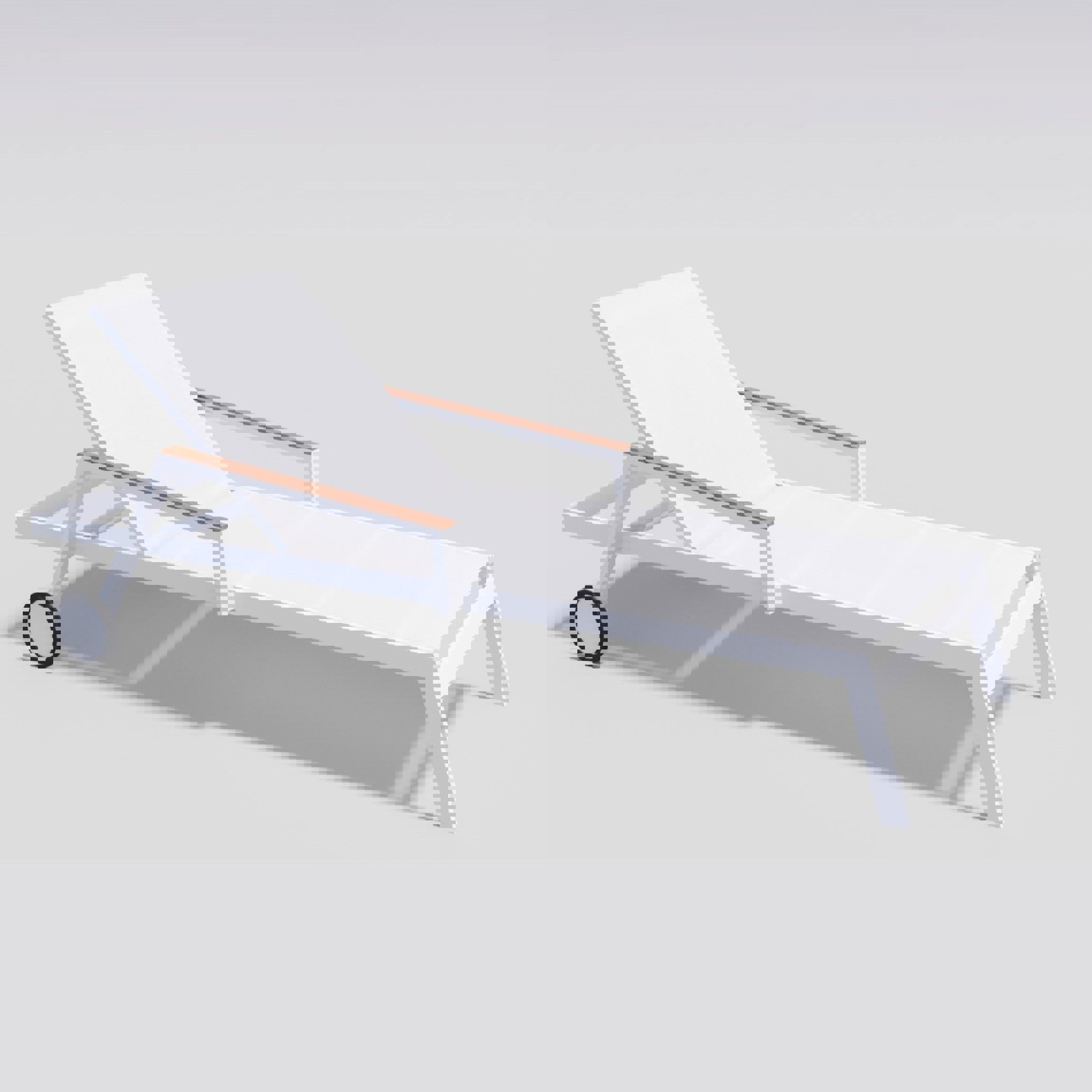 Изображение товара ШезЛонг Ideal patio Outdoor style SPONDA 191 см х 71.5 см х 30 см металл/полиэстер белый