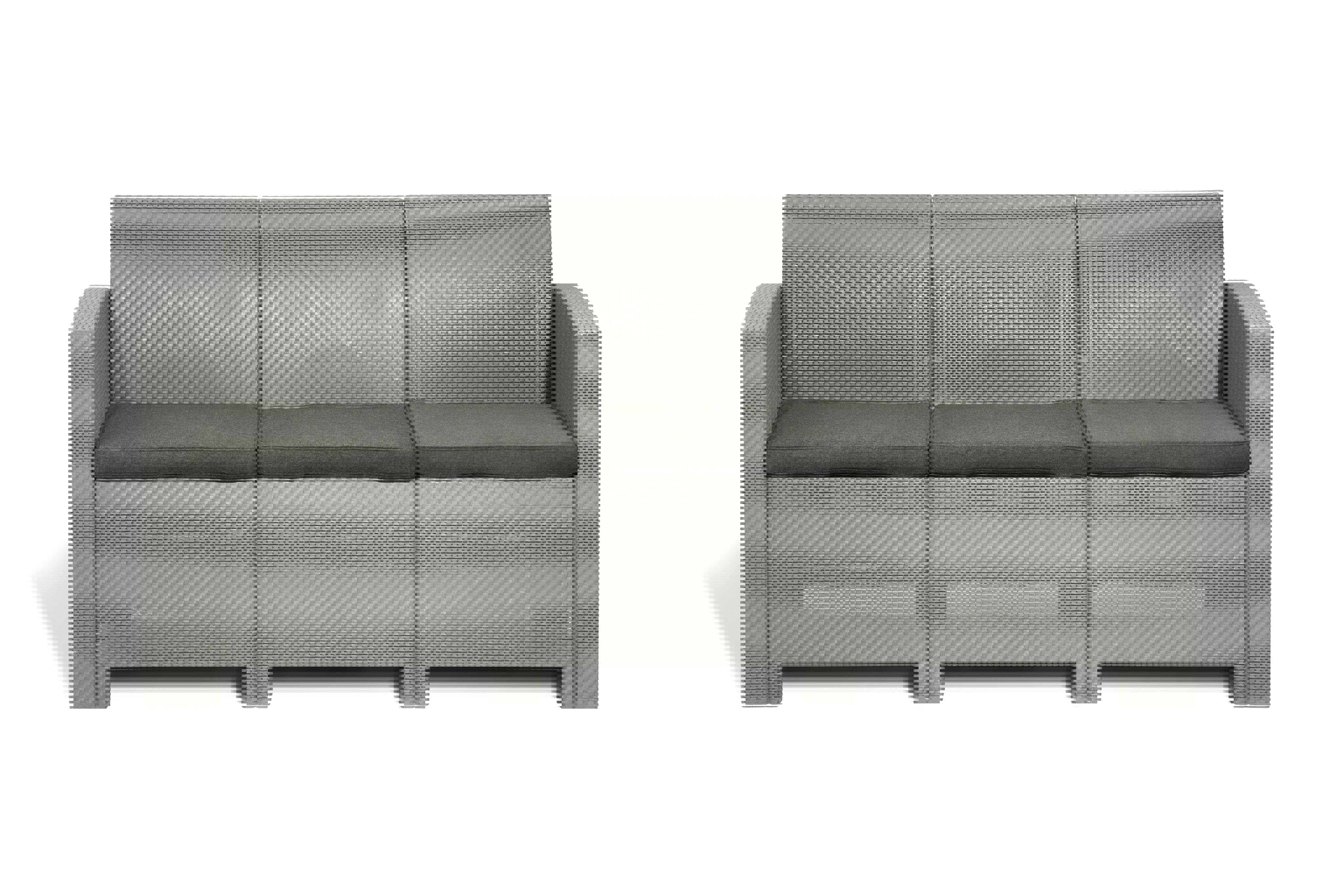 Изображение товара Диван садовый 3-х местный Idea LF LIFE 3 grey/beige 1270x790x700 см цвет серый