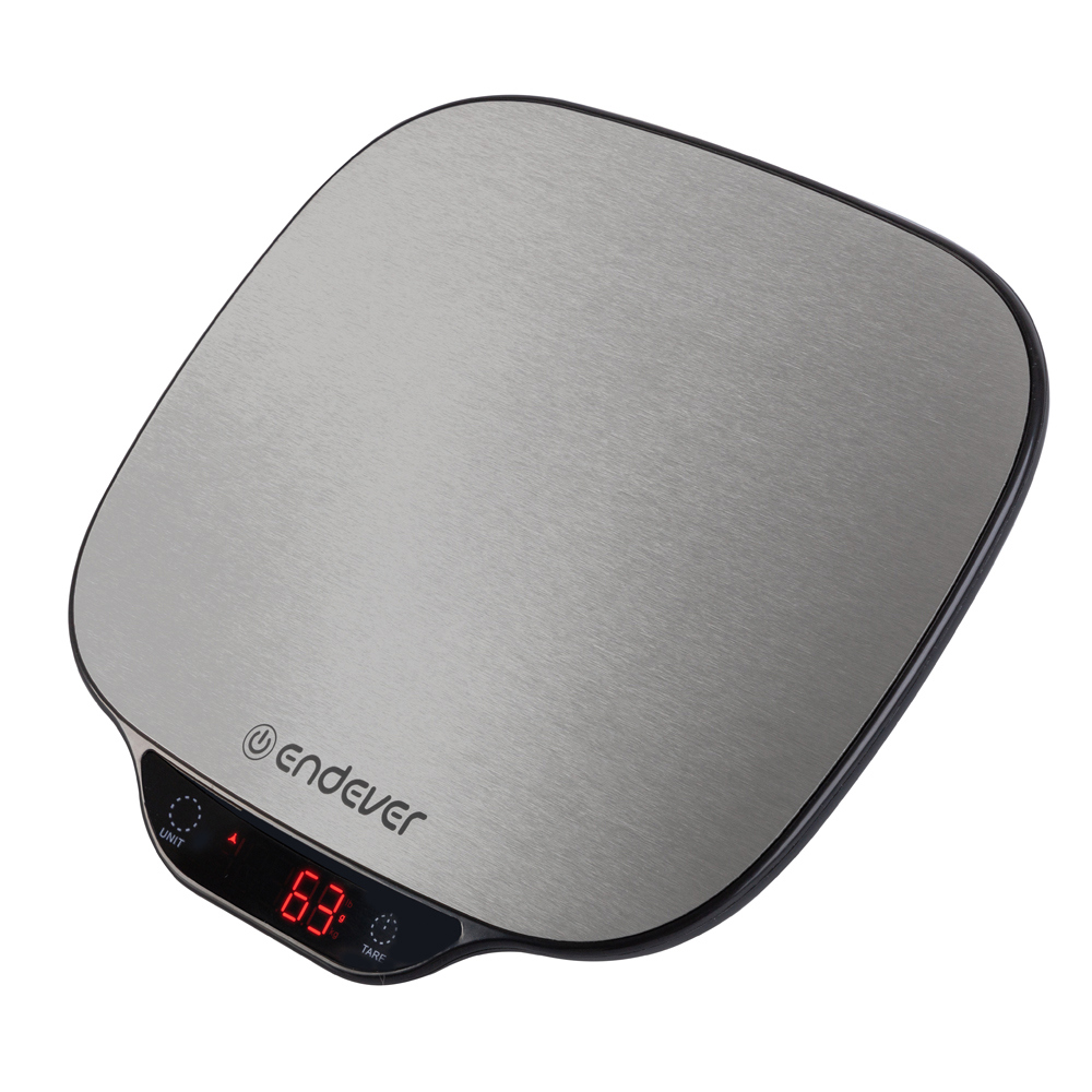 Изображение товара Электронные весы Endever Chief 535 15 кг серебристые кухонные с дисплеем