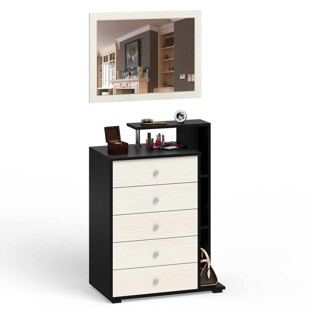 Изображение товара Комод СВК Камелия 5 ящиков 80x47x178 см венге современный стиль