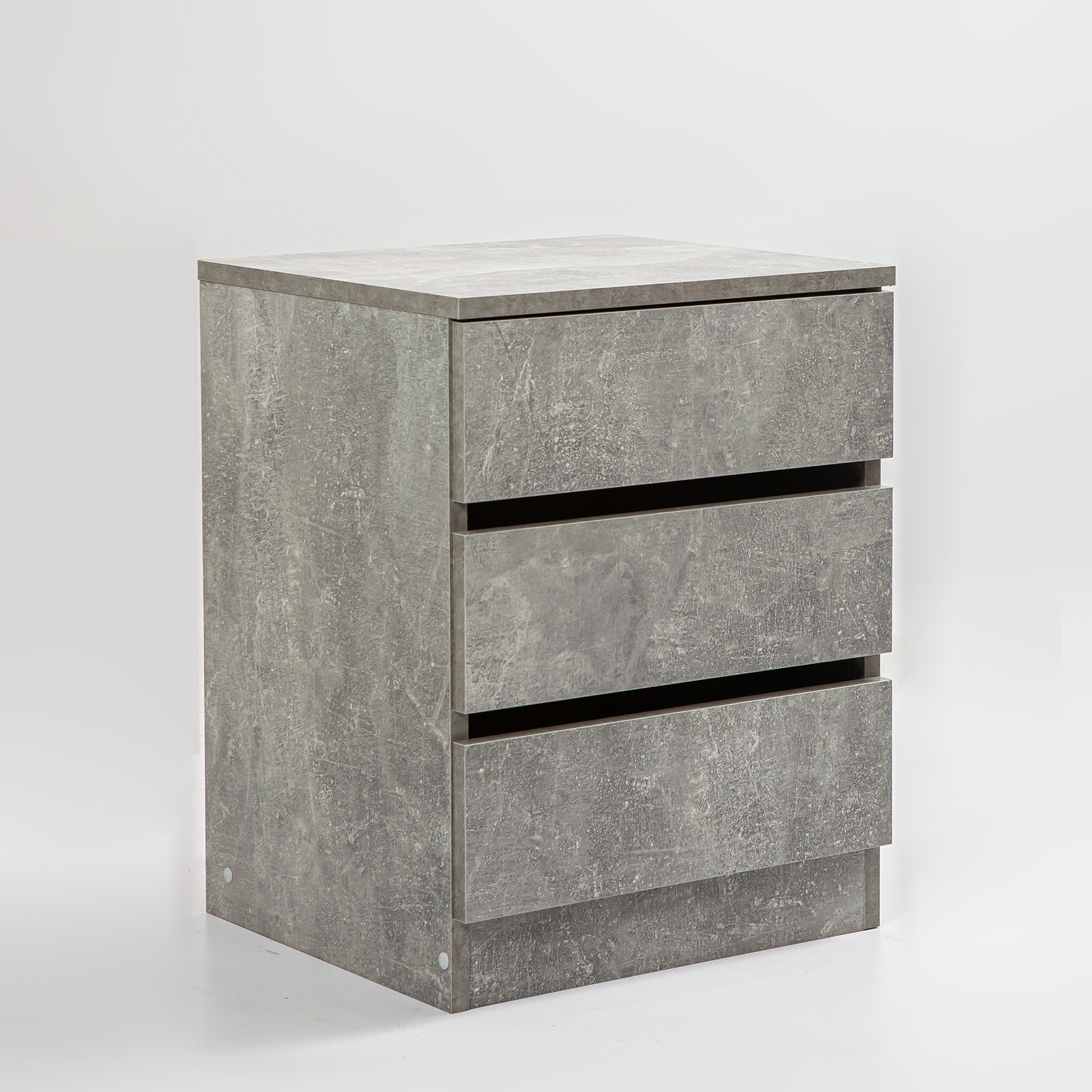 Изображение товара Прикроватная тумба Letta 41x53x38 см с 3 ящиками из ЛДСП бетон колор