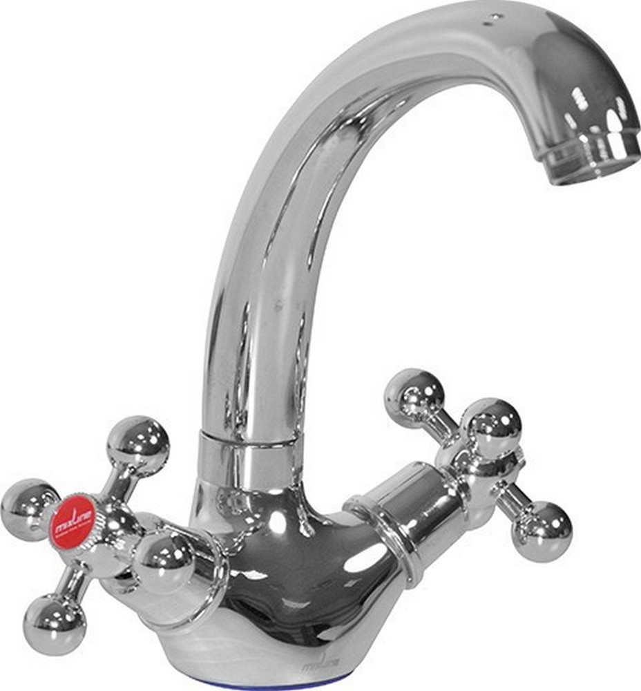 Изображение товара Смеситель для кухни двухвентильный Mixline ML07-031 ПВХ цвет хром