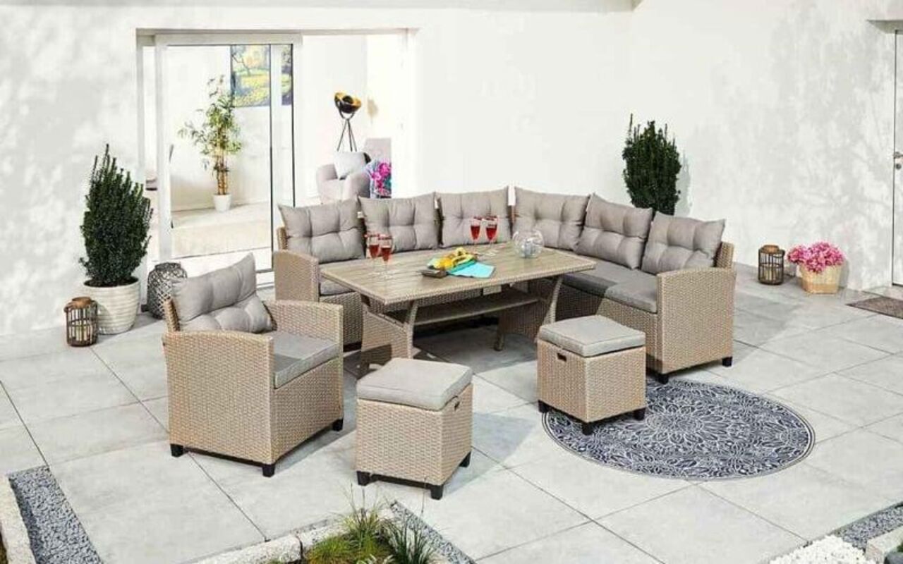 Изображение товара Садовая мебель для отдыха Афина AFM-373B Beige с подушками