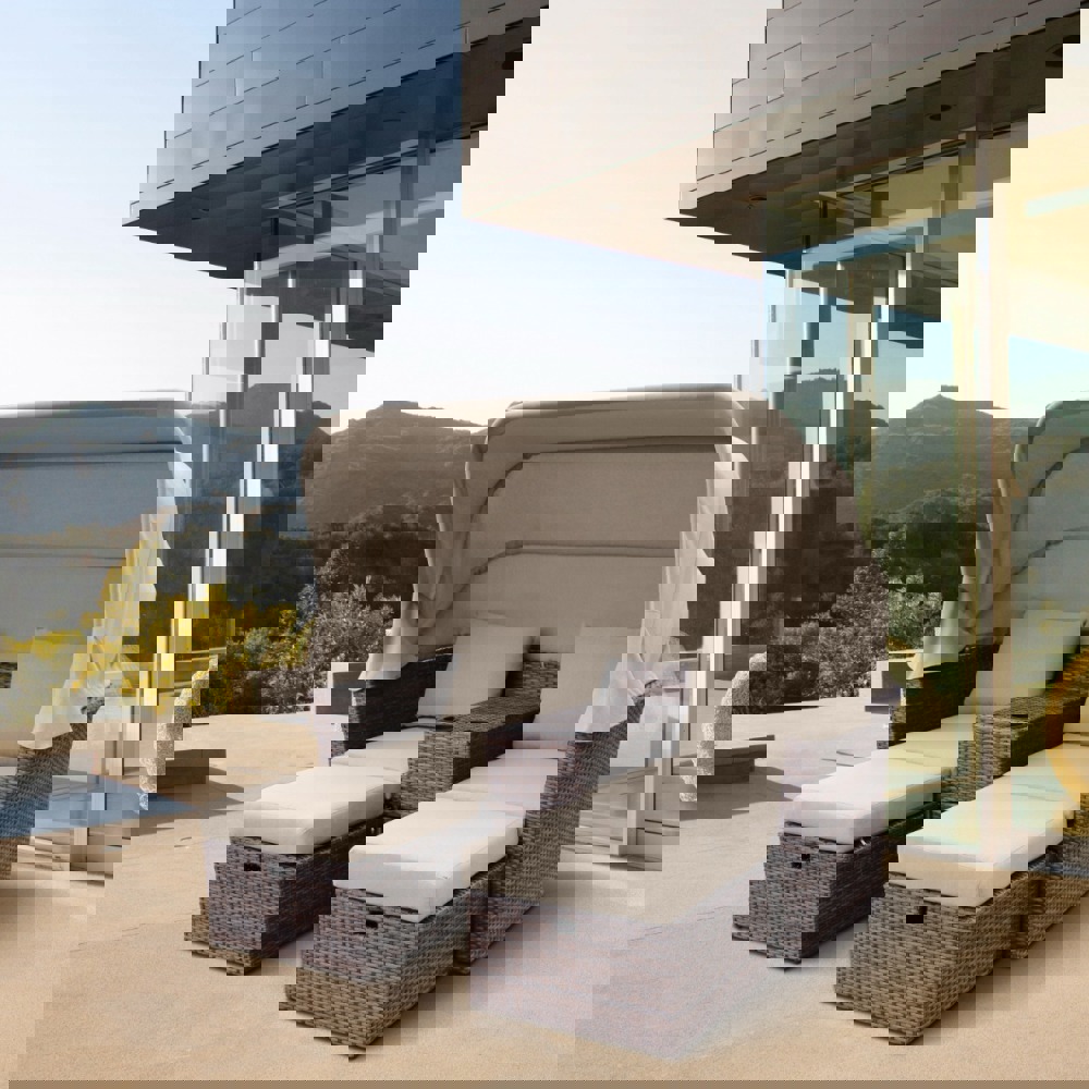 Изображение товара Комплект садовой мебели Афина AFM-330 Brown из искусственного ротанга