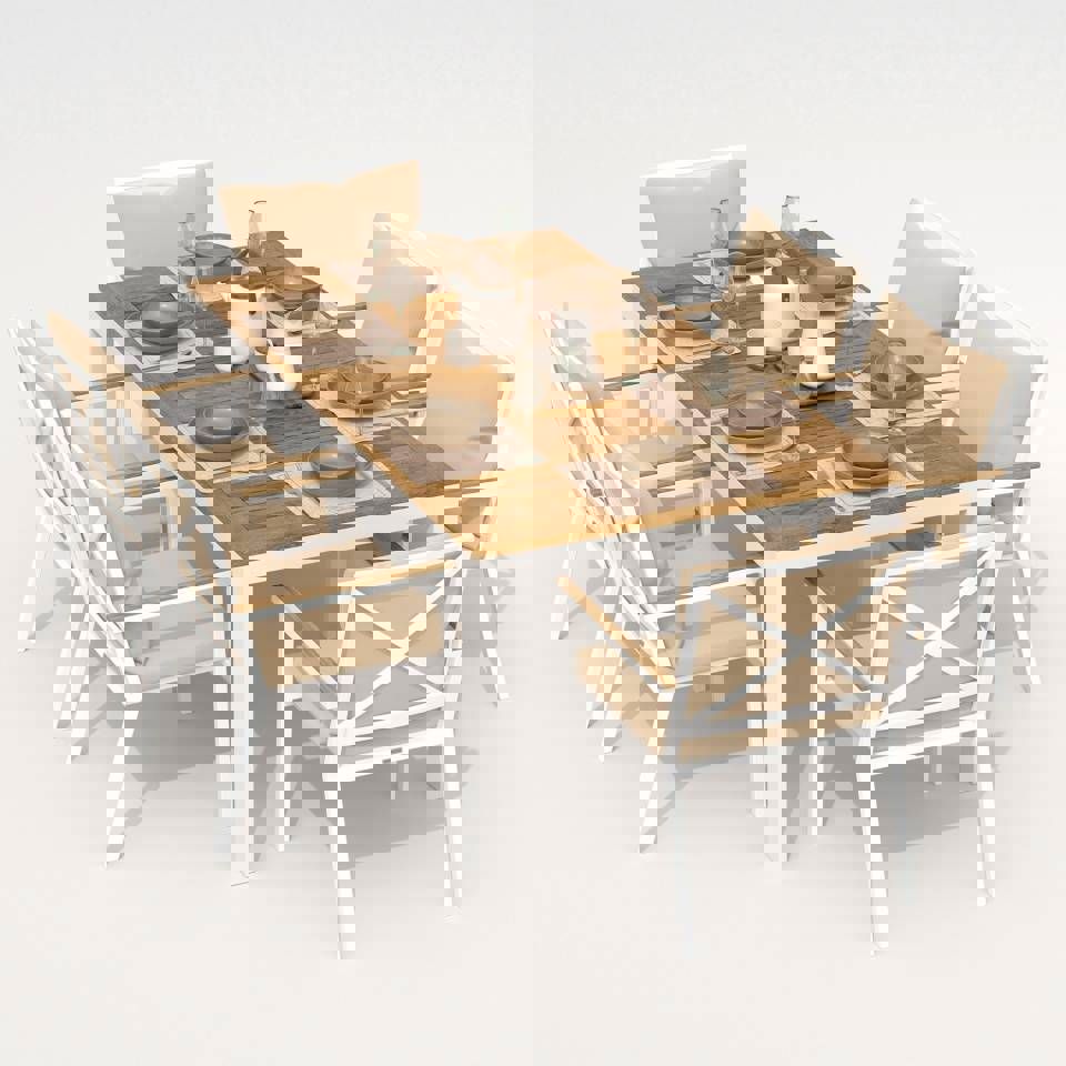 Изображение товара Набор садовой мебели для отдыха Ideal patio Tella Festa 180 Plus бежевый алюминий тик