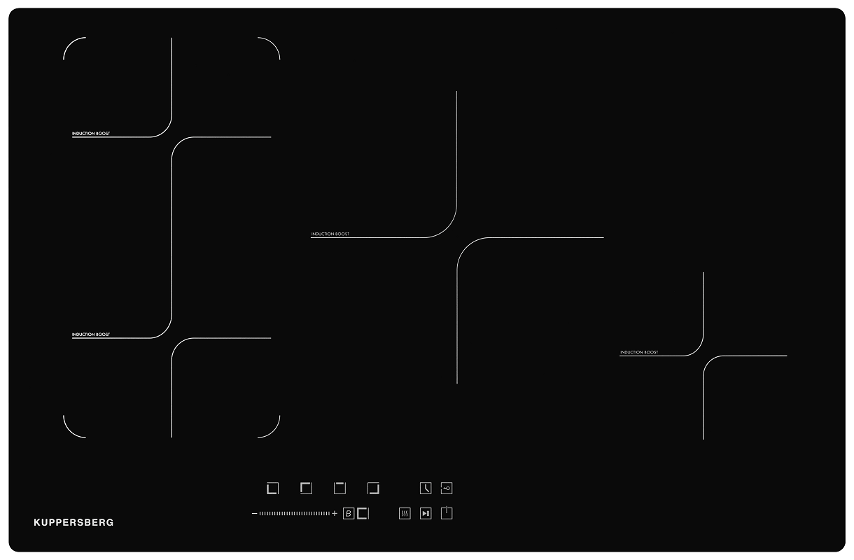 Изображение товара Индукционная варочная панель KUPPERSBERG ICS 804 78 см 4 конфорки черный