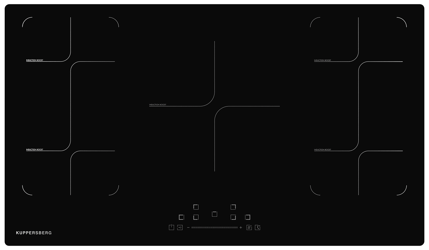 Изображение товара Индукционная варочная панель Kuppersberg ICS 905 90 см 5 конфорок Черный