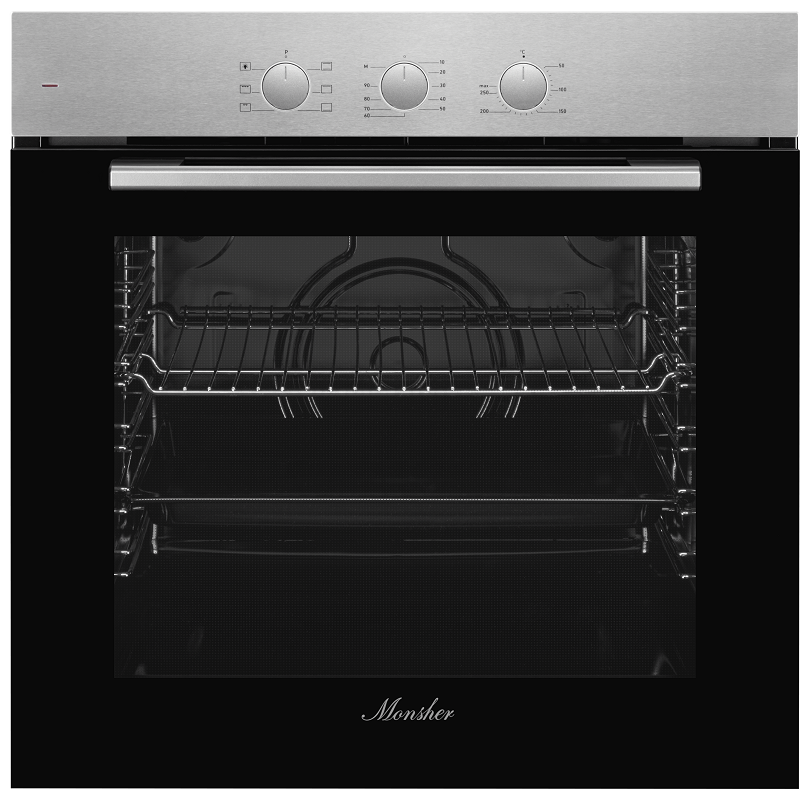 Изображение товара Электрический духовой шкаф Monsher Moe 6026 acier 59.5x59.5x56.7 см цвет черно-серый