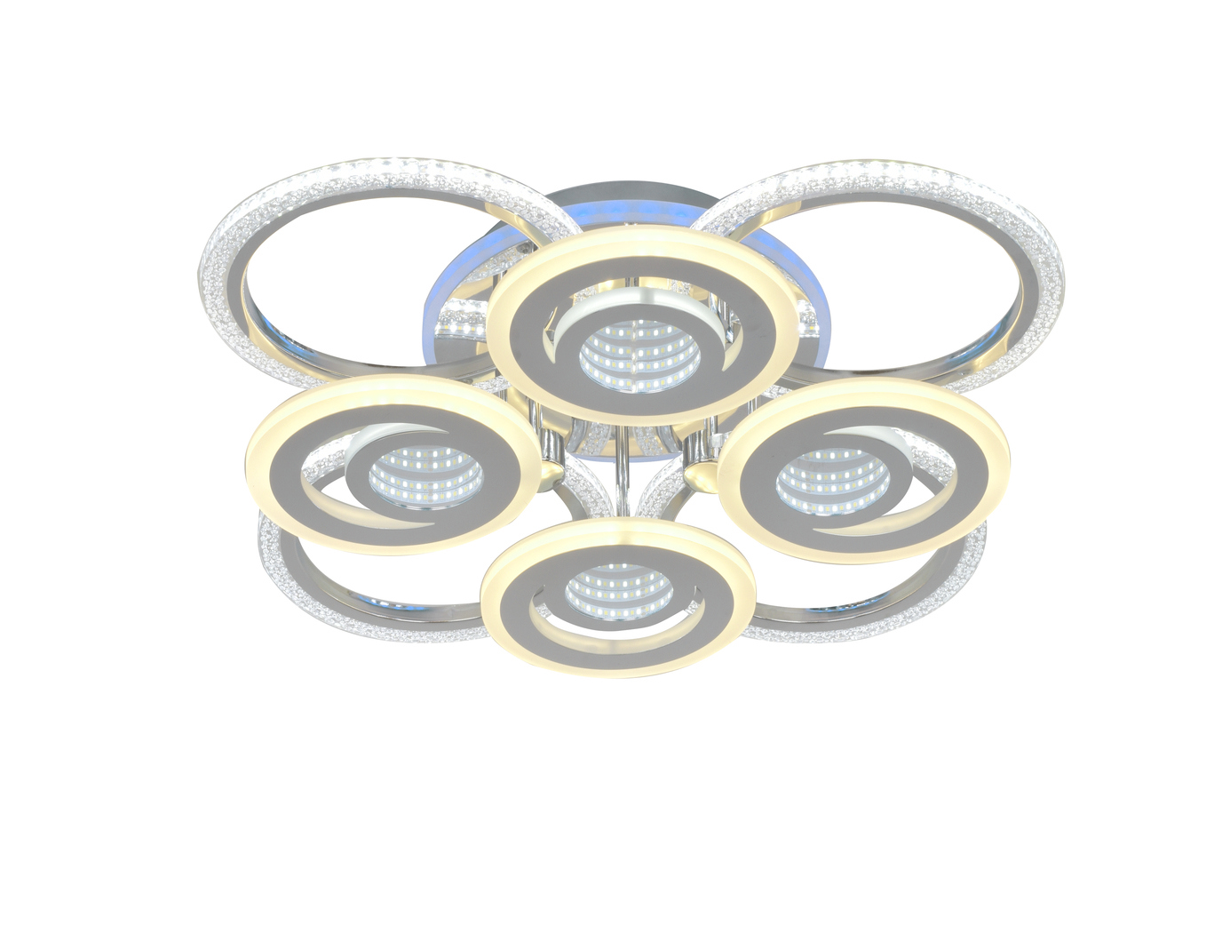 Изображение товара Светильник потолочный светодиодный SELENA M68591 SS1L 40 м² теплый белый свет цвет хром