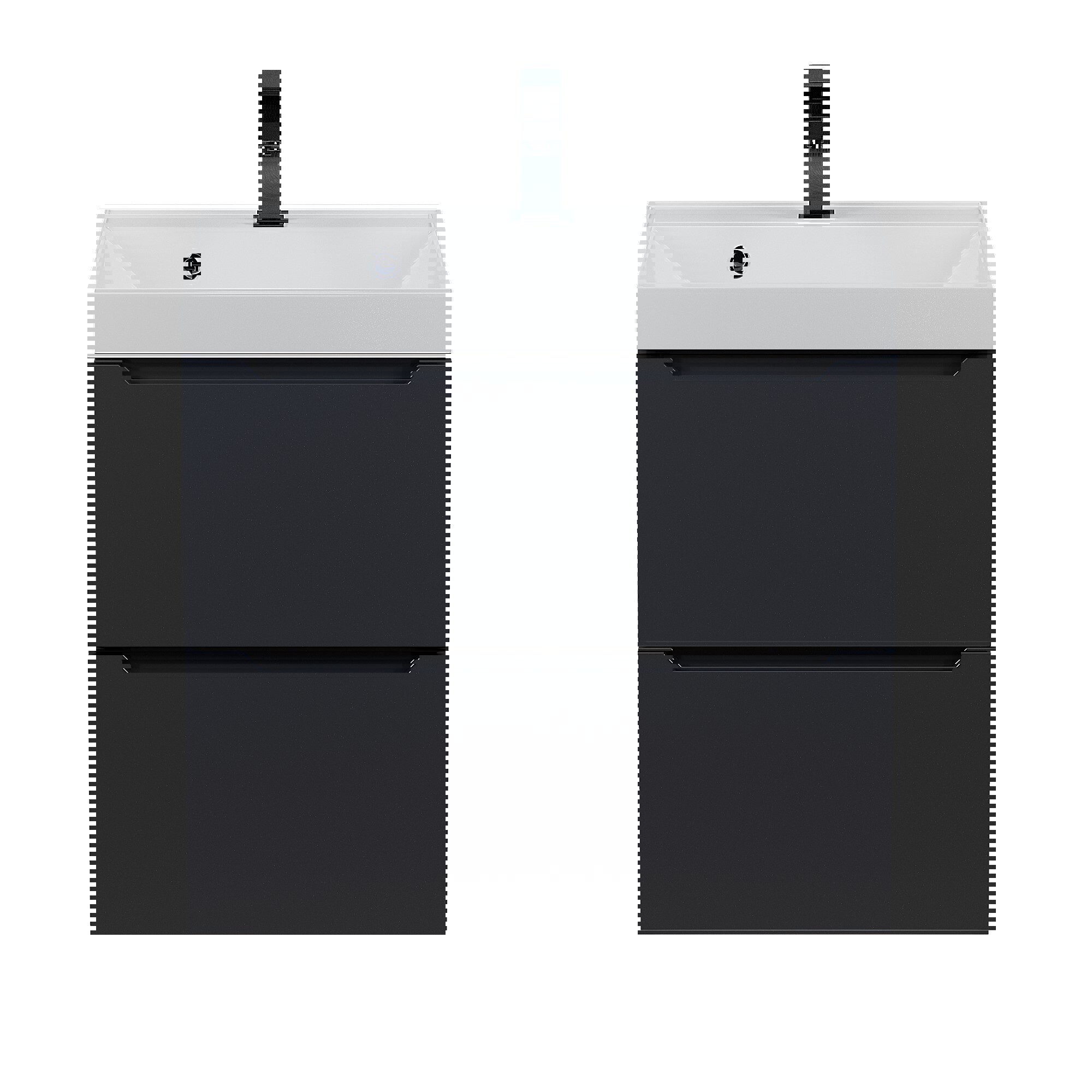 Изображение товара Тумба под раковину Uperwood Tanos 60см черный подвесная современная мебель для ванной