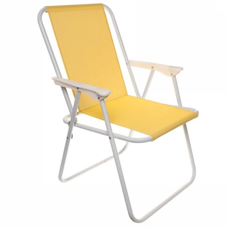 Изображение товара Кресло садовое складной Добросад Отдых 50 см х 47 см х 77 см сталь желтый