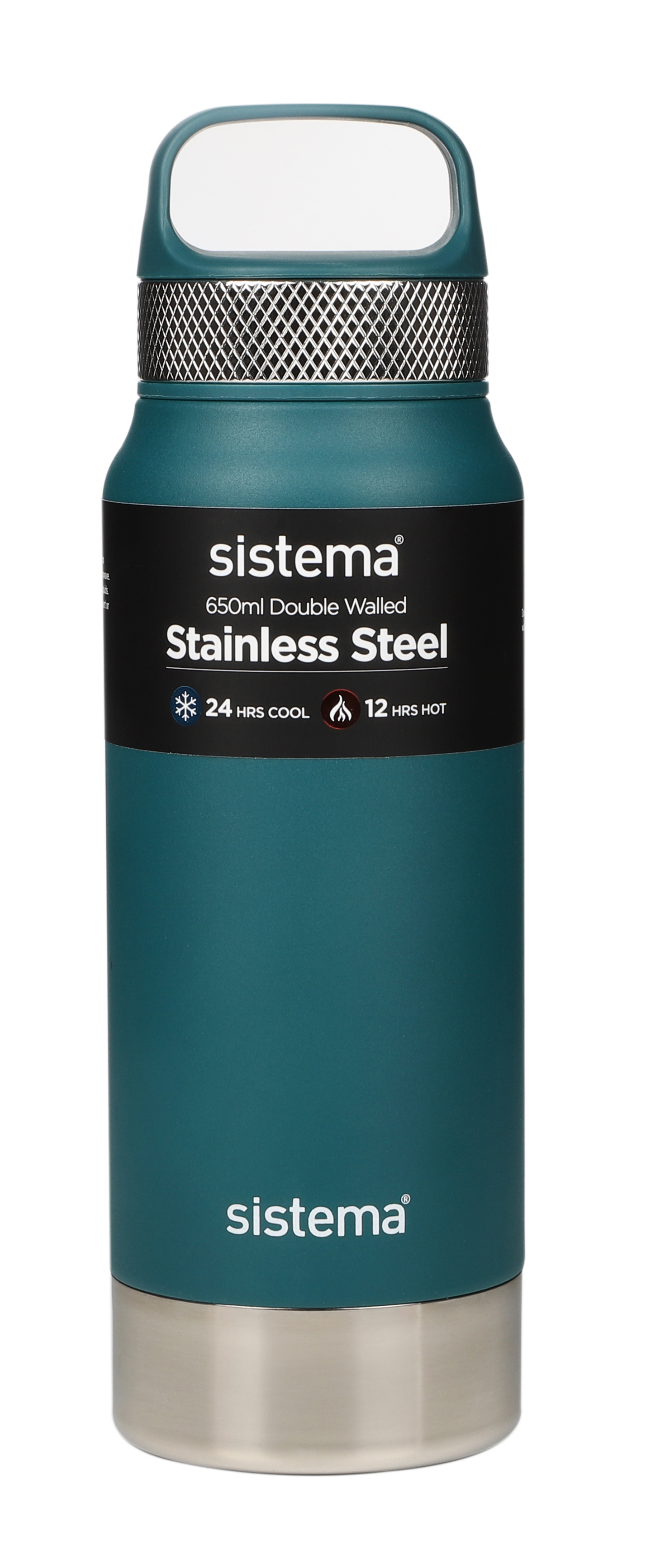 Изображение товара Бутылка для воды Sistema 0.65 л нержавеющая сталь цвет зеленый