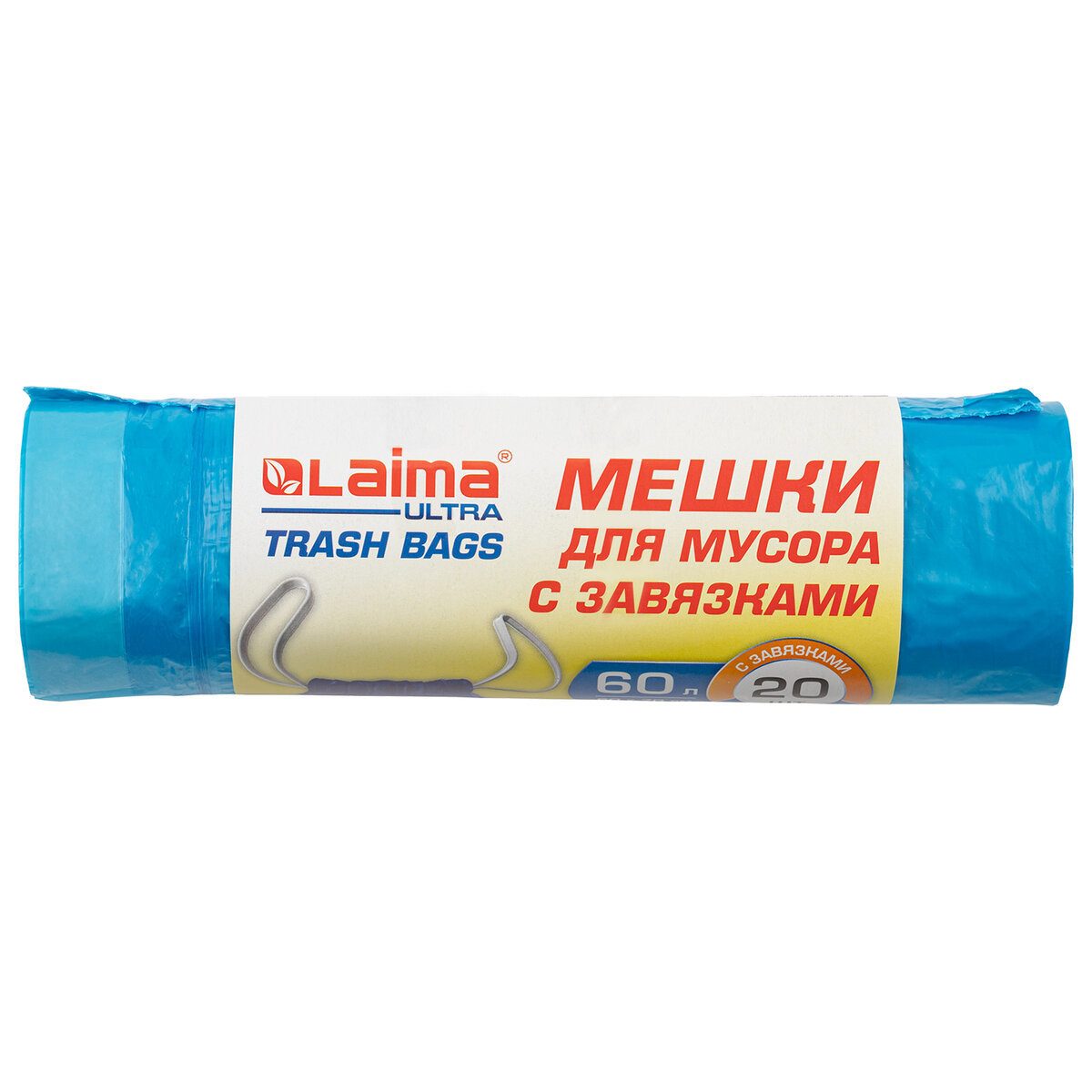 Изображение товара Мешки для мусора с завязками LAIMA Ultra 60 л 20 шт цвет синий Изображение товара Мешки для мусора с завязками LAIMA Ultra 60 л 20 шт цвет синий