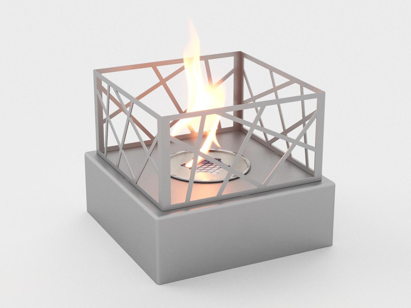 Изображение товара Биокамин настольный Lux Fire Пикник серебристый для уютного интерьера