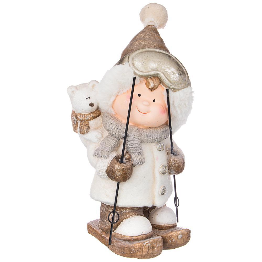 Изображение товара Декоративная фигурка Lefard Мальчишка на лыжах 100-738