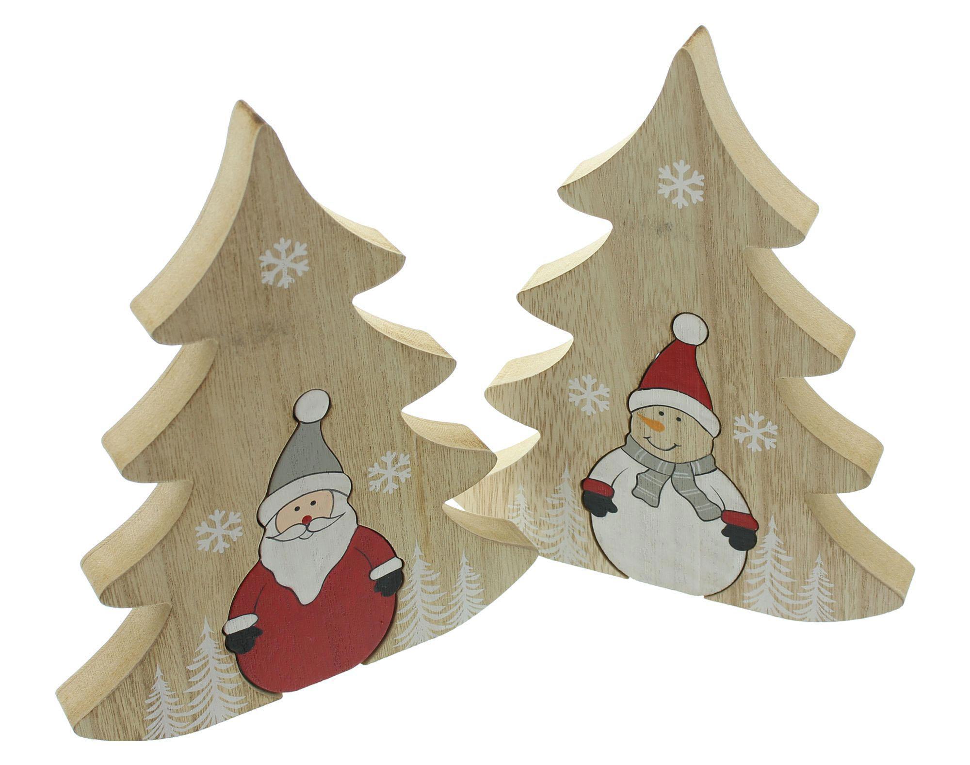 Изображение товара Декоративная фигурка Frank Елочки, Санта и снеговик 07647
