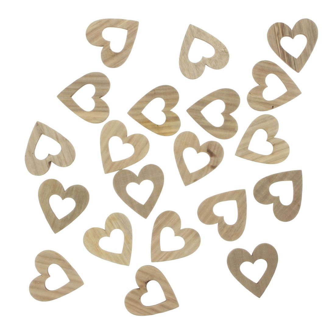 Изображение товара Деревянные сердечки FRANK 20 шт 5 см 06605