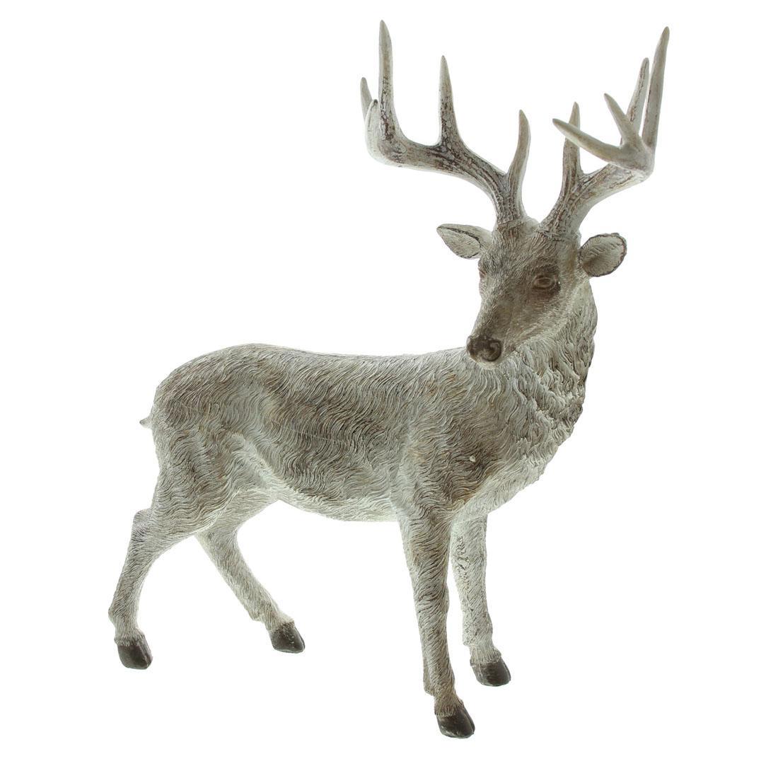 Изображение товара Декоративная фигура Олень FRANK 07672 — полистоун, 36x37x18 см