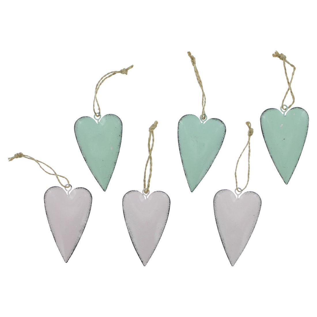 Изображение товара Набор декоративных предметов Frank Сердечки-пастель 07198, 6 шт