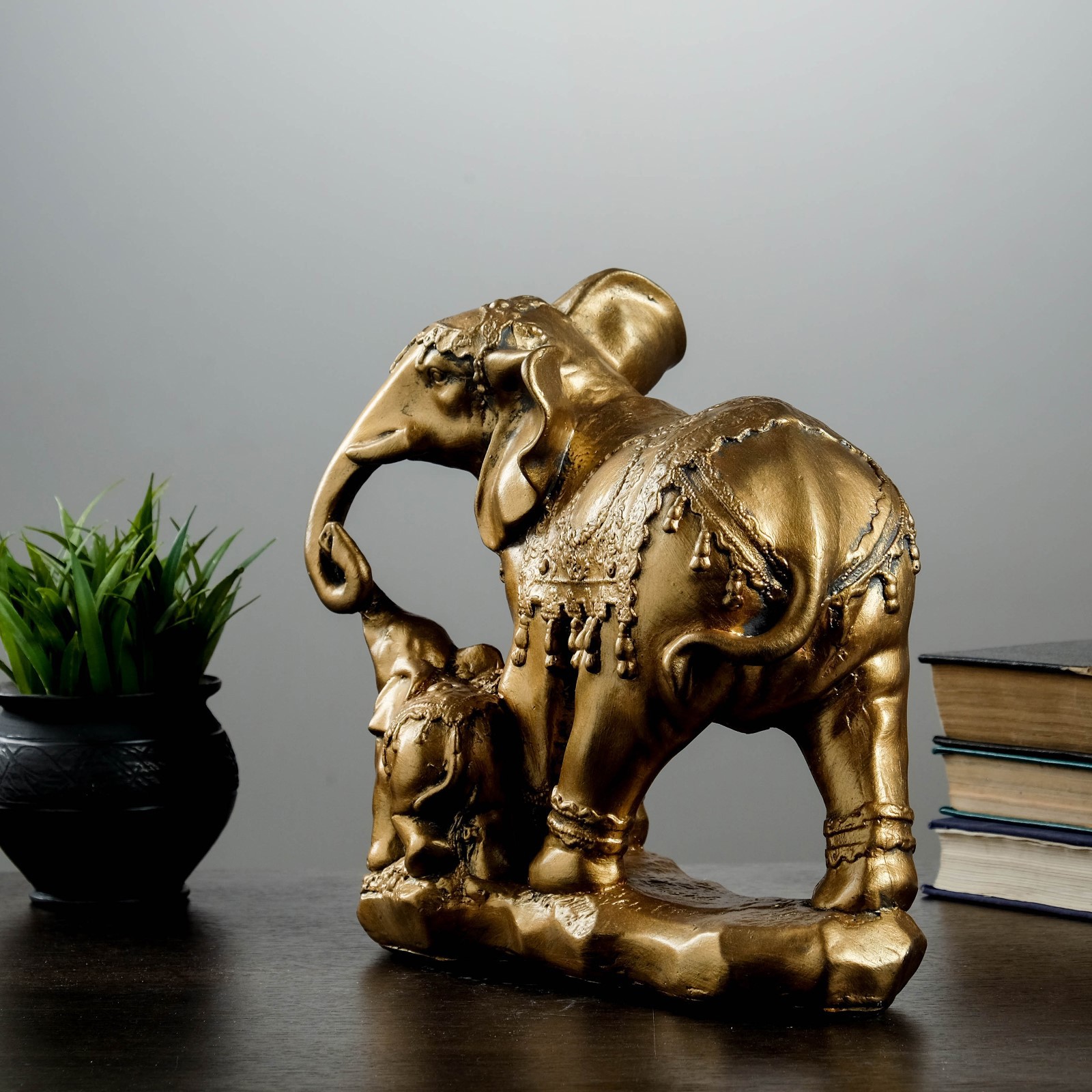 Изображение товара Слон со слонёнком - декоративная фигура 15x27x27 см