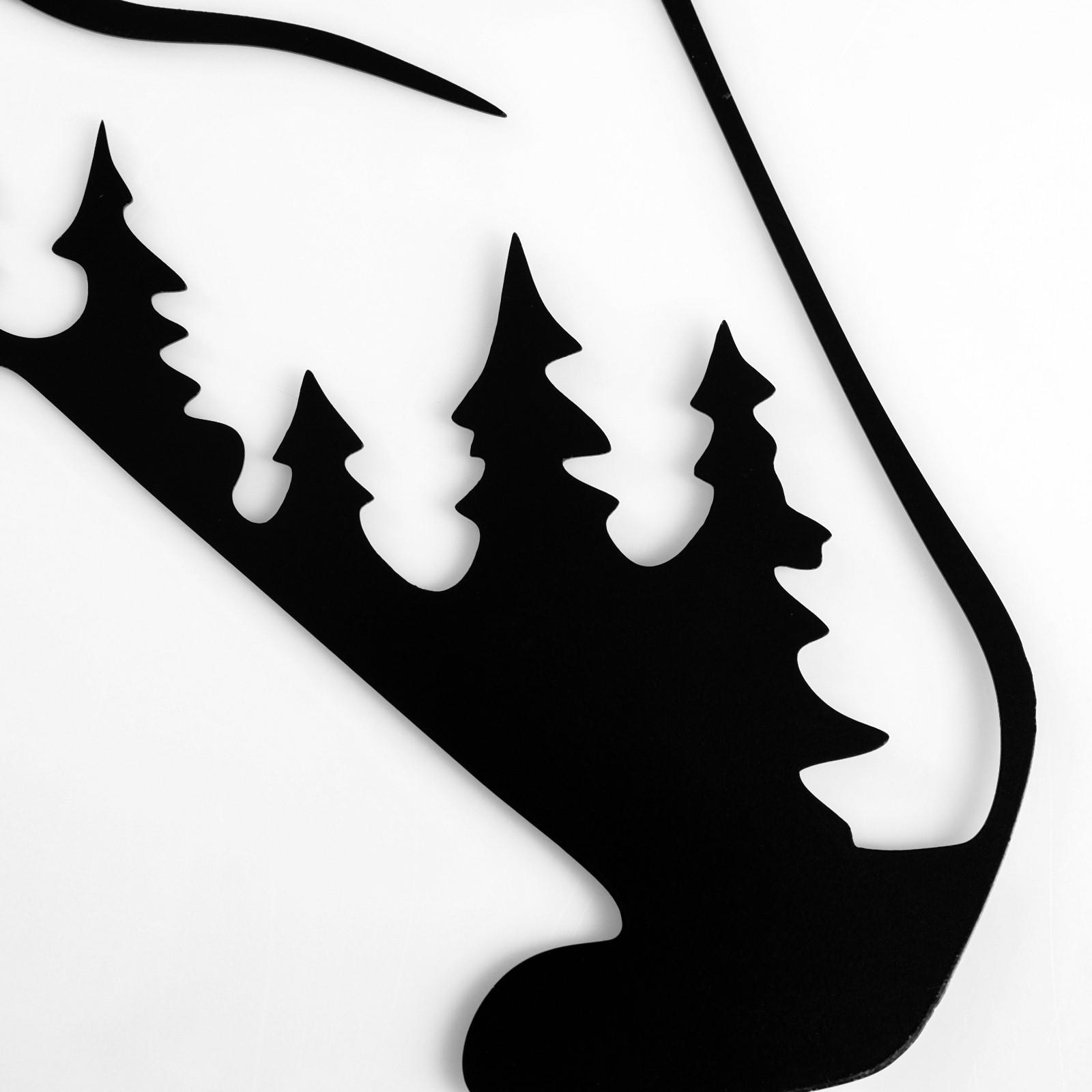 Изображение товара Панно металлическое "Медведь и горы" 60x35 см