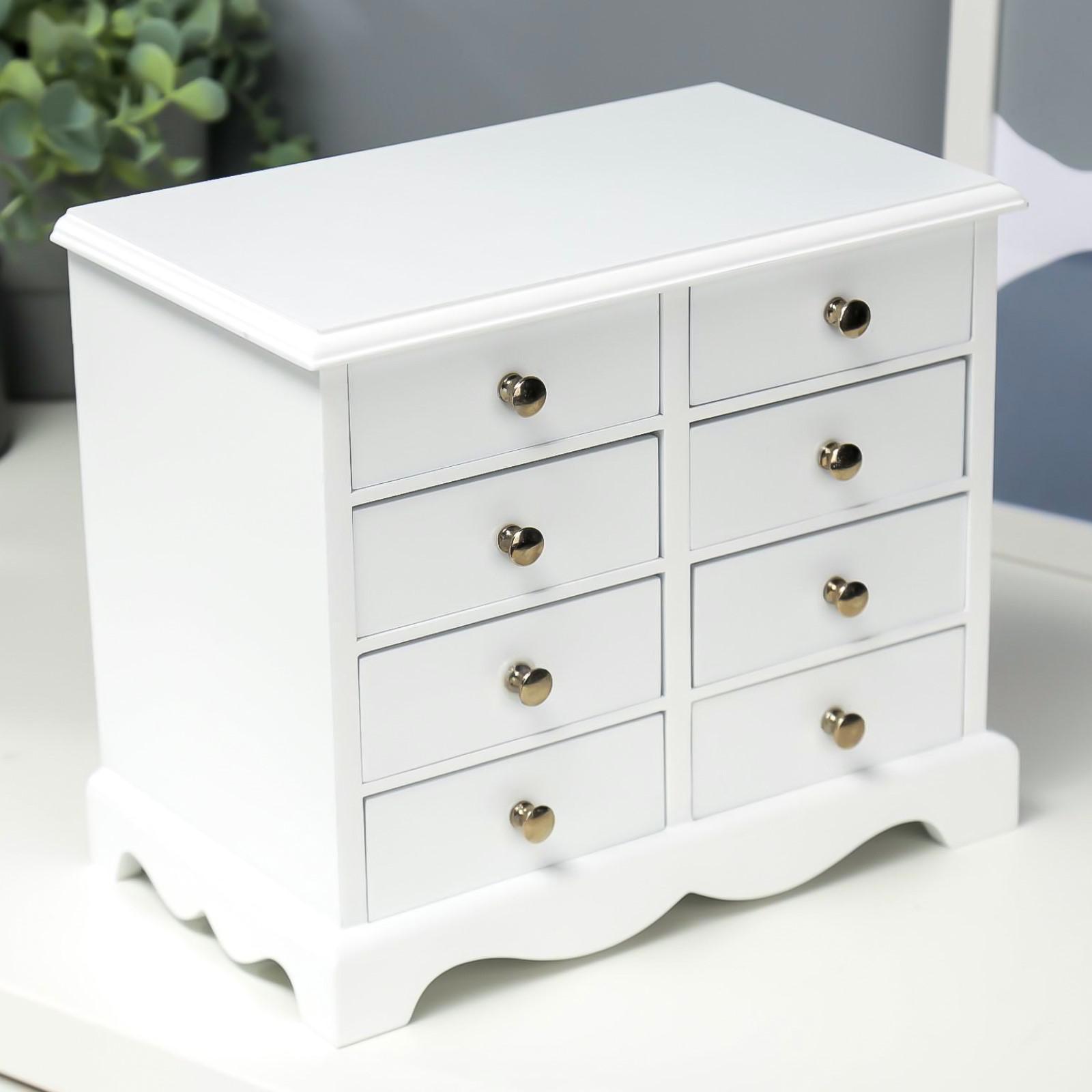 Изображение товара Шкатулка Комод 8 ящиков Белая