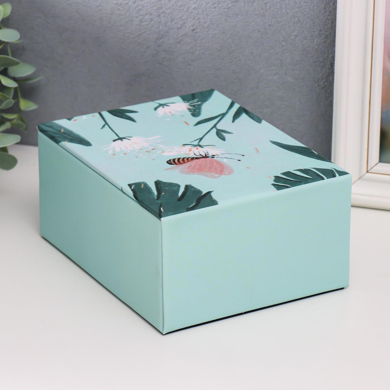 Изображение товара Шкатулка для украшений SIMALAND, синяя, 18,2x14,3x8,7 см