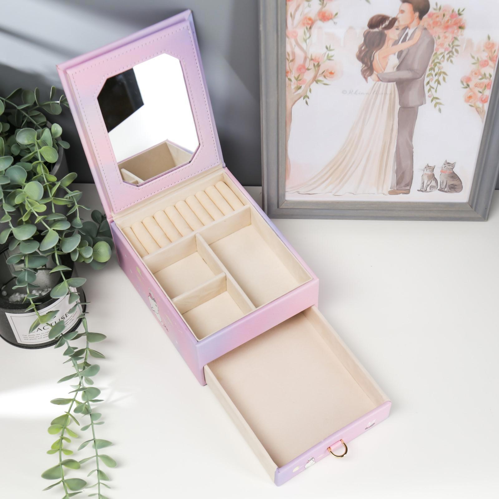 Изображение товара Simaland Созвездия шкатулка сиреневая 18x14x8,5 см