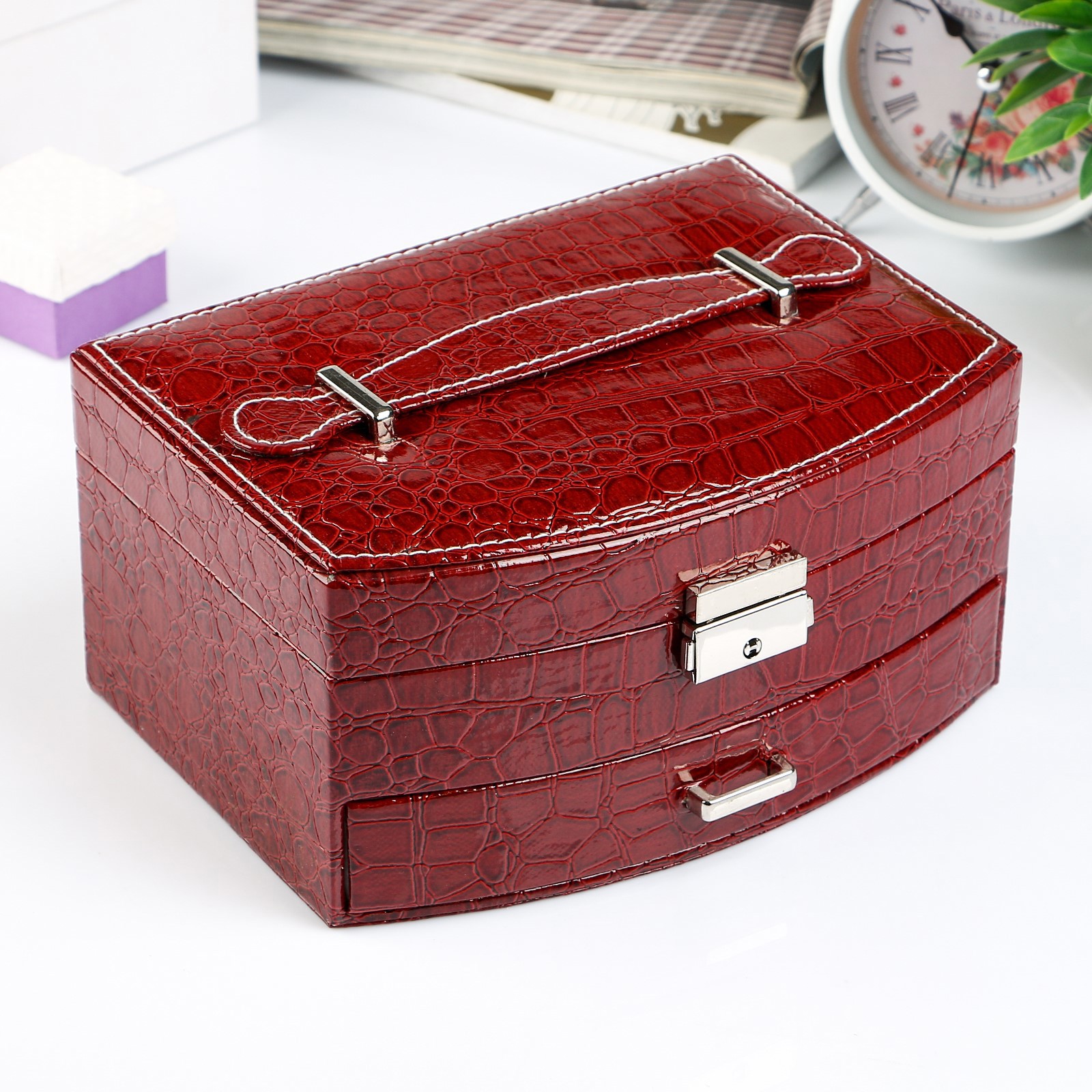 Изображение товара Шкатулка Simaland универсальная под бижутерию Бордо