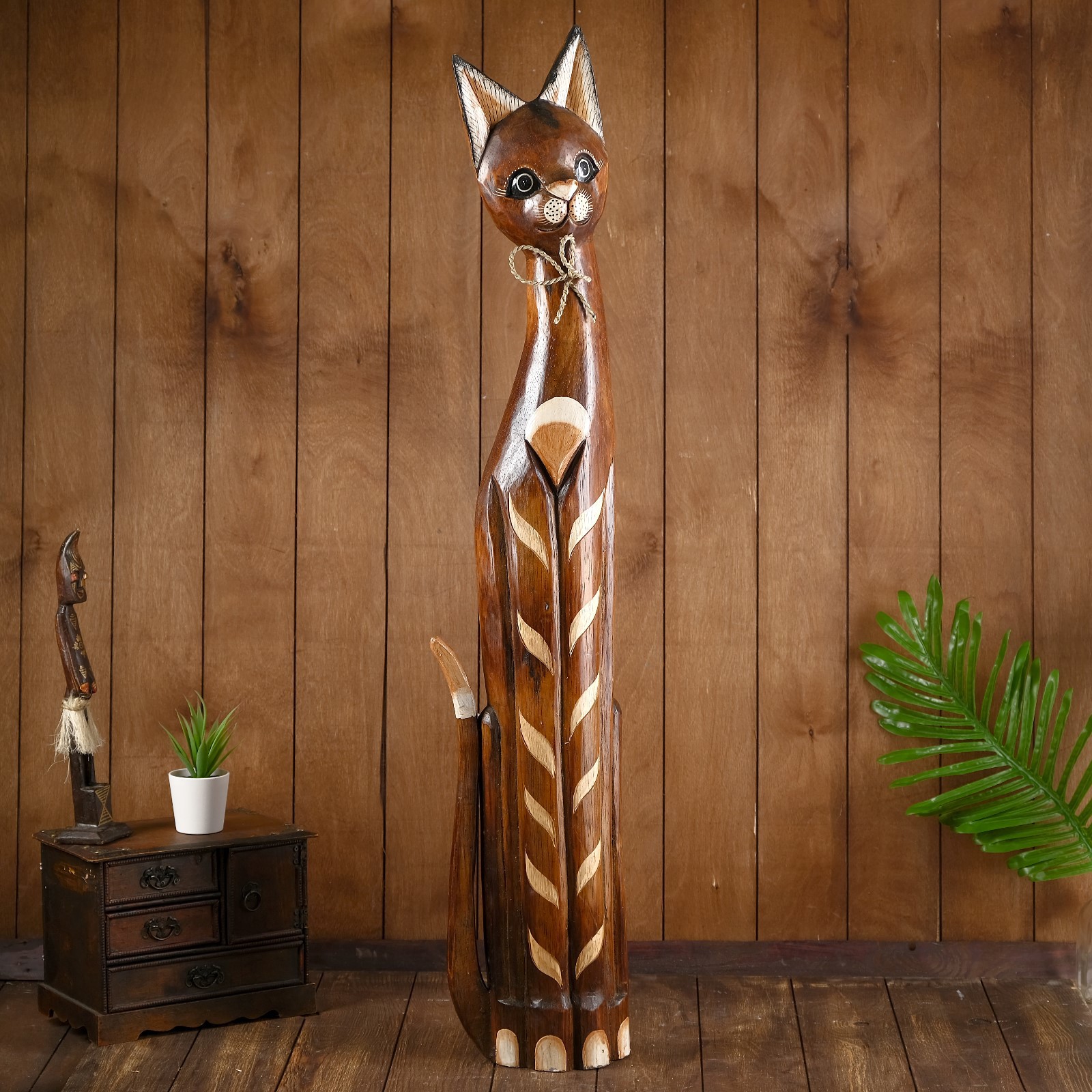 Изображение товара Фигурка сувенирная Simaland "Кошка коричневая" высота 100 см