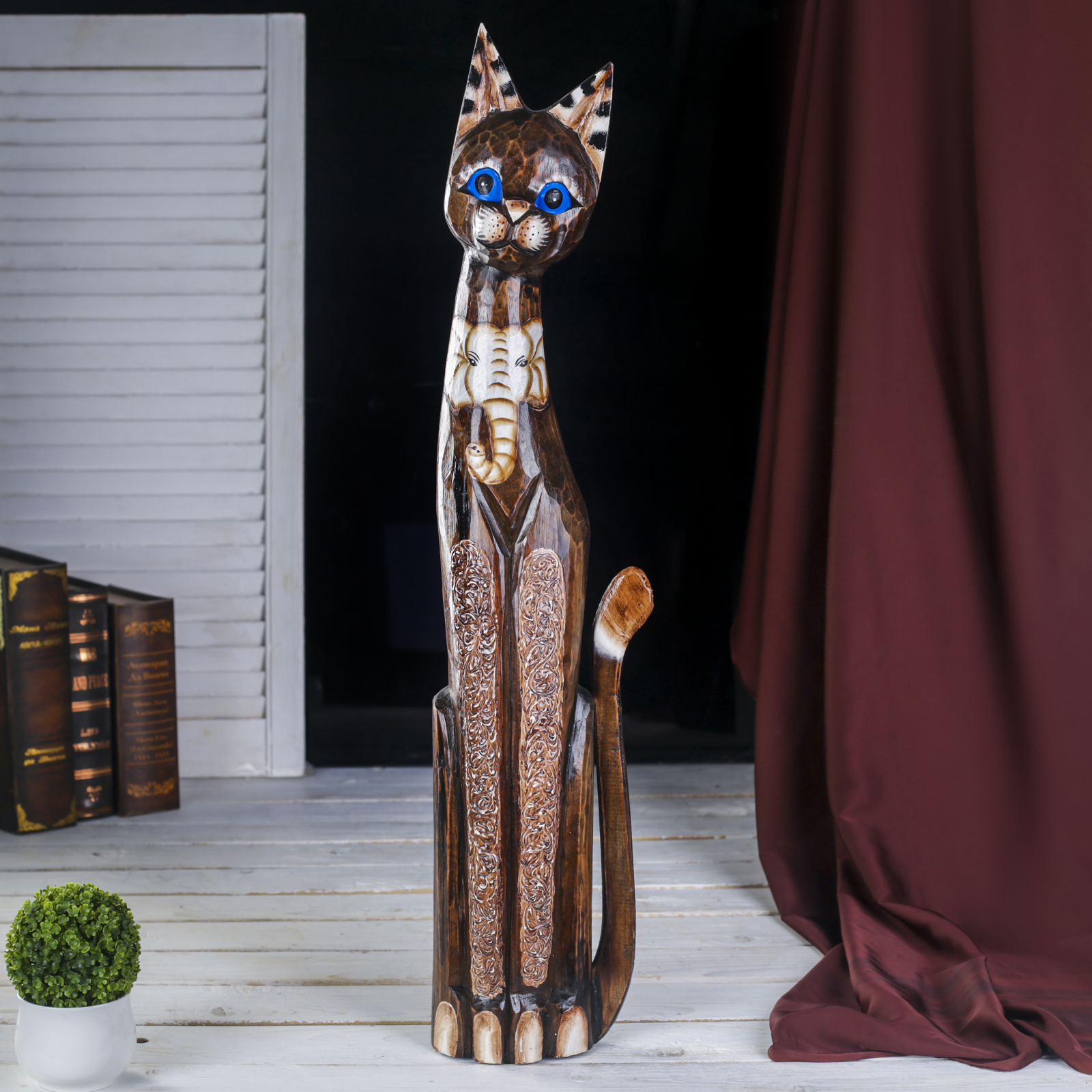 Изображение товара Фигурка сувенирная Simaland "Кошка яркие глазки" высота 80 см