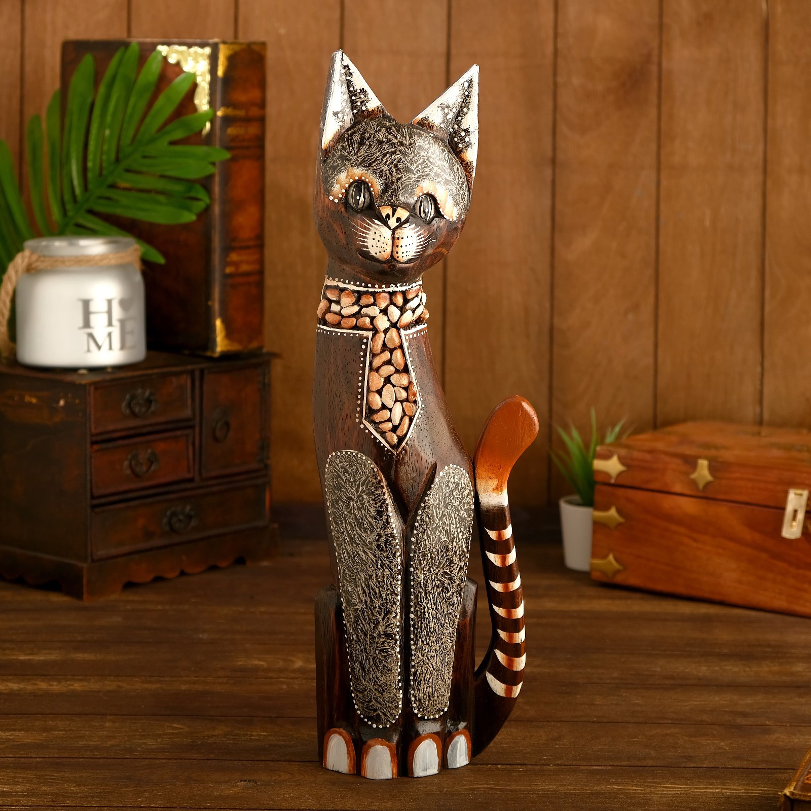 Изображение товара Фигурка сувенирная Simaland "Кошка белые ушки" высота 50 см