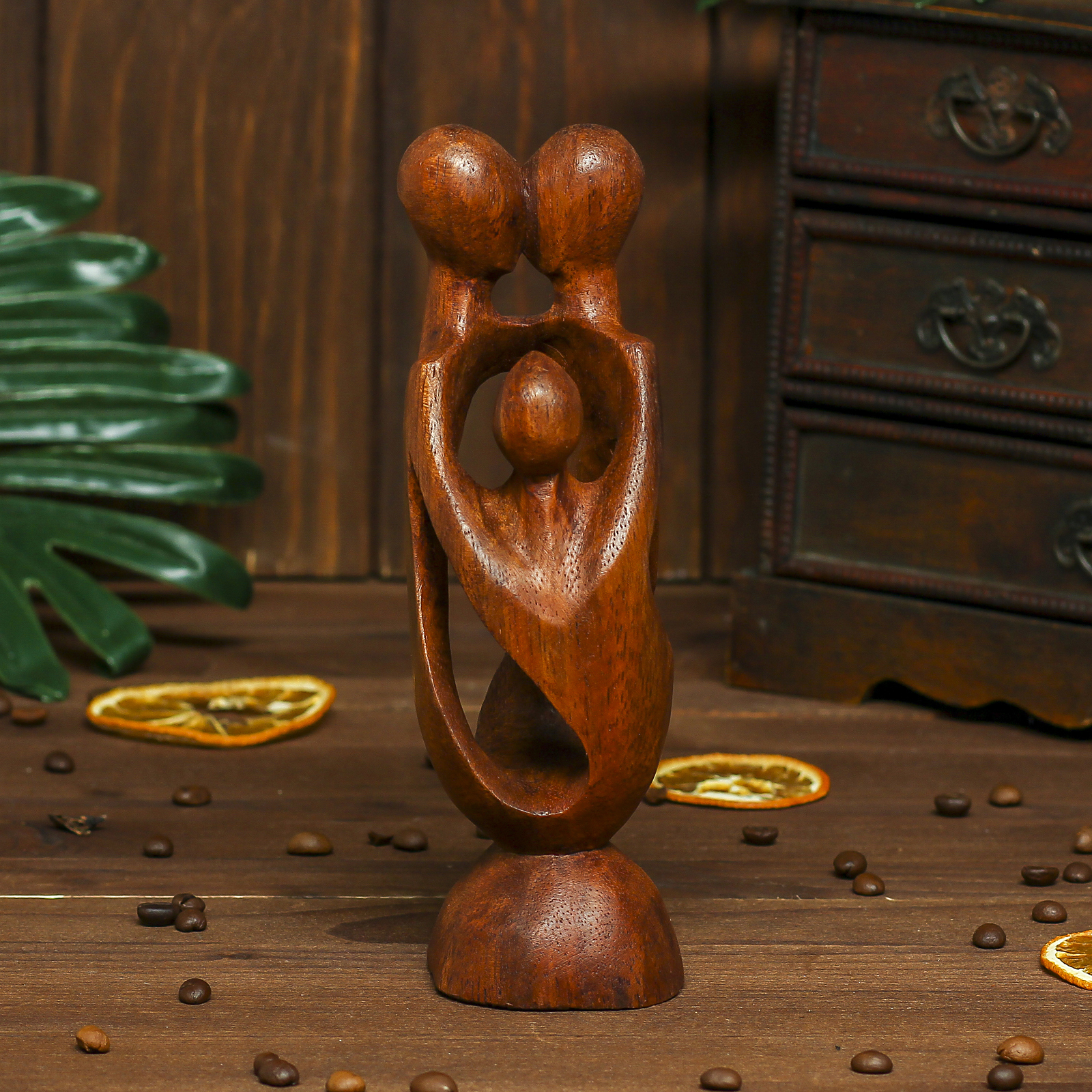 Изображение товара Фигурка сувенирная Simaland "Семья" коричневый цвет 20x6x6 см