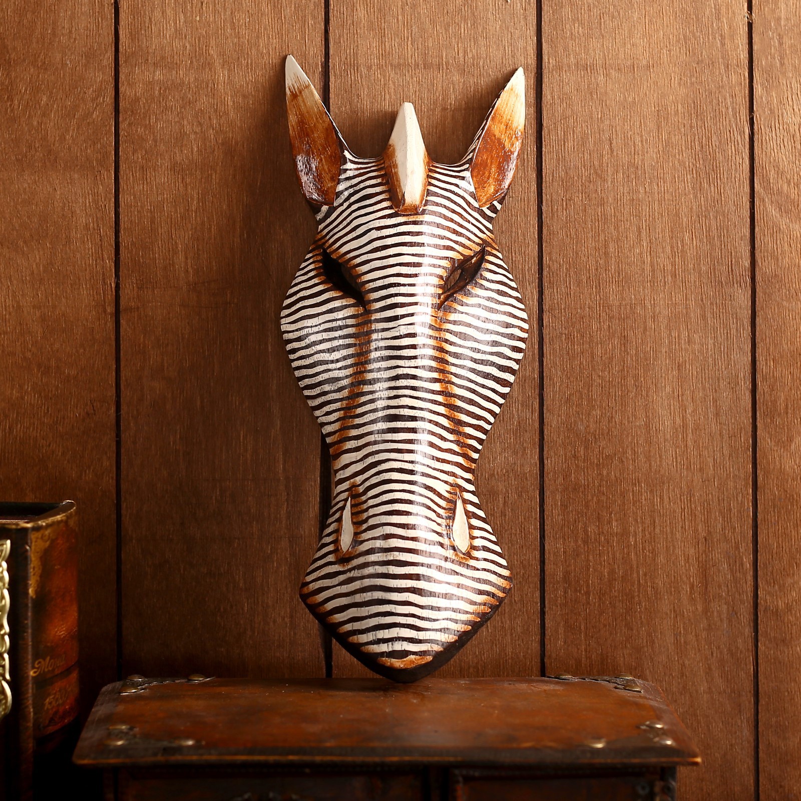 Изображение товара Панно-маска настенная Simaland Зебра светлая 30x10.5x7 см