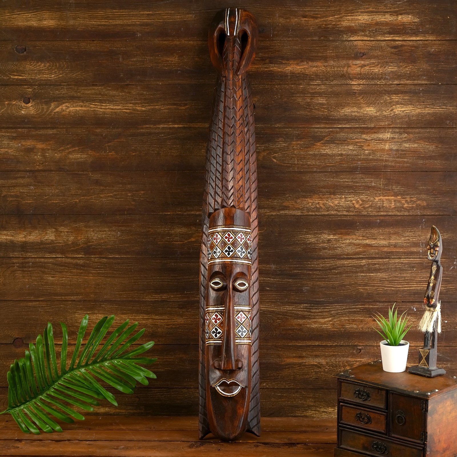 Изображение товара Панно-маска настенная Simaland "Абориген" 100x15x6 см