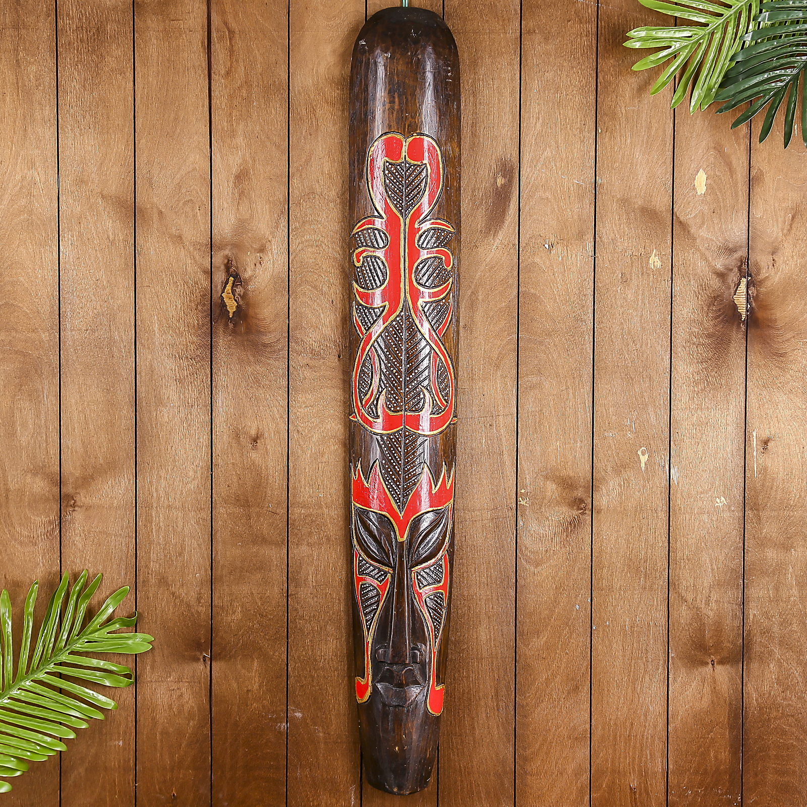 Изображение товара Панно-маска настенная Simaland "Абориген огненный" 100x12x4 см