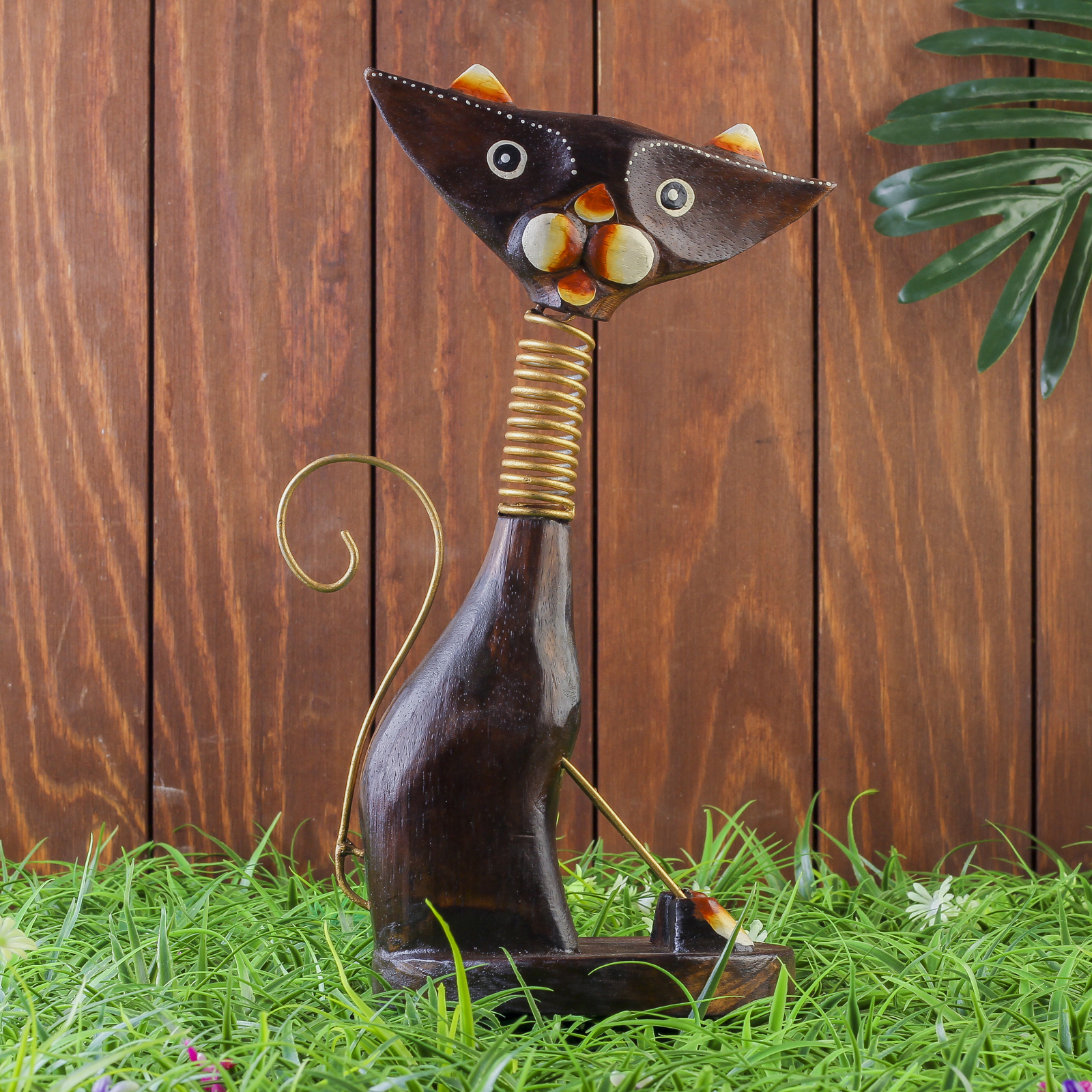 Изображение товара Фигурка сувенирная Simaland "Кошка с пружиной" 15x11x30 см