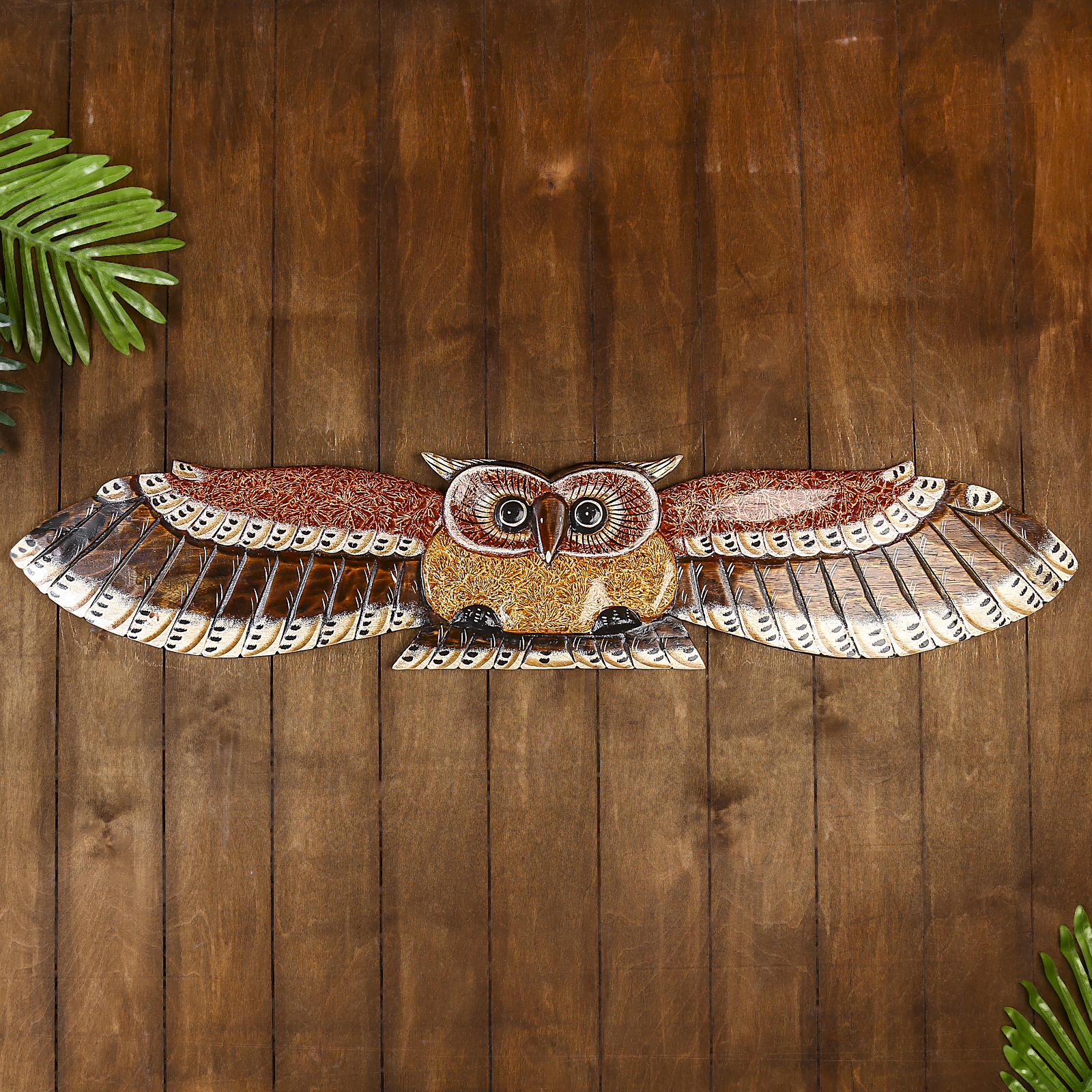 Изображение товара Панно настенное Simaland Сова в полёте 100x18.5x3 см