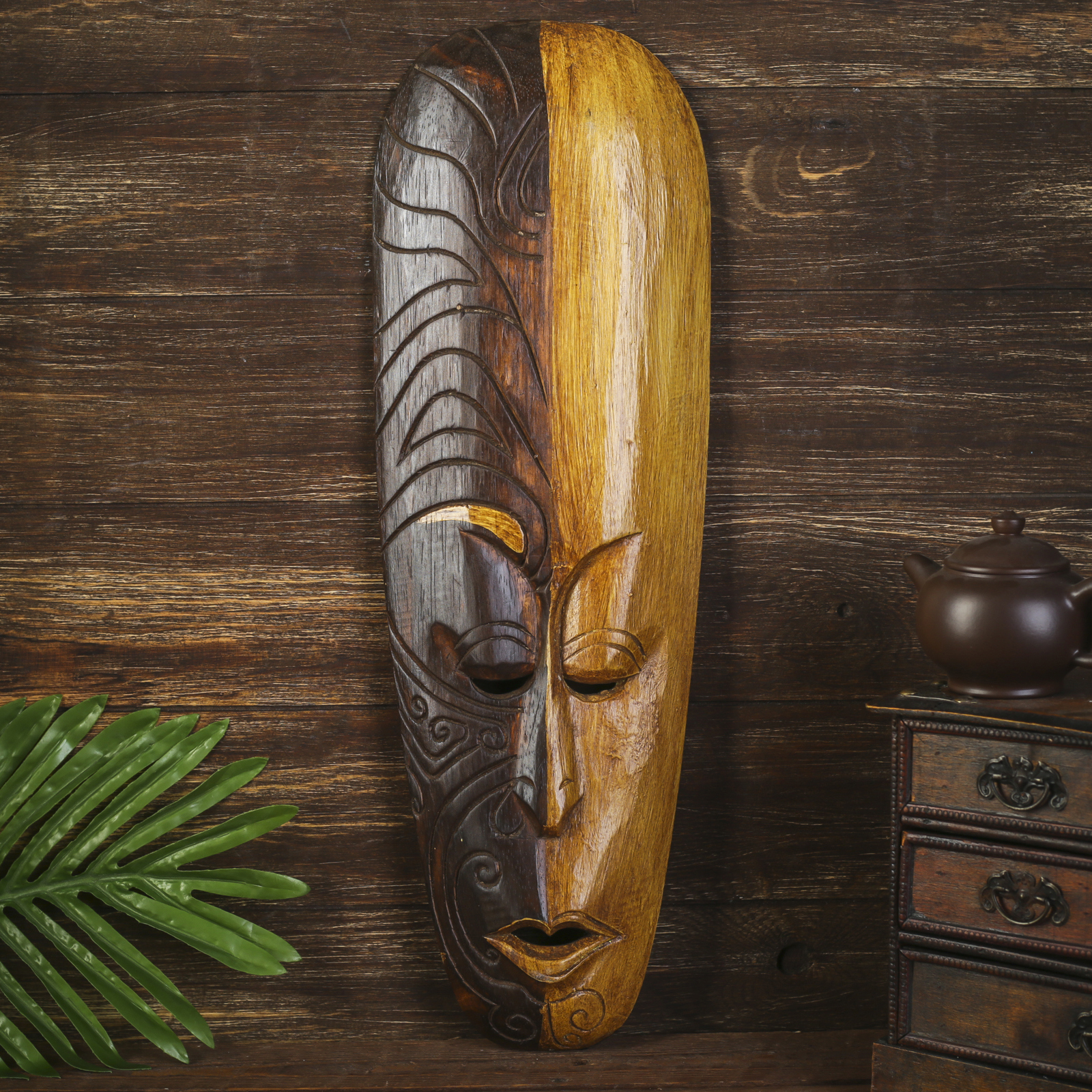 Изображение товара Панно-маска настенная Simaland "Абориген Тьма/Свет" 3x18x50 см